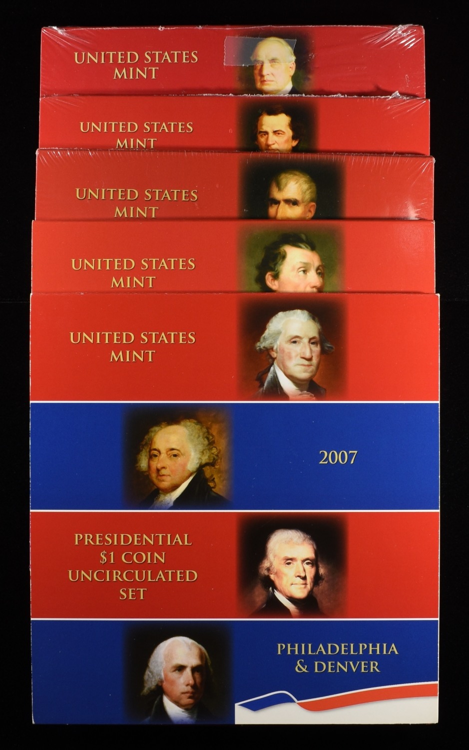 2007-09, 11 & 14 $1 PRESIDENTIAL U.C. SETS
