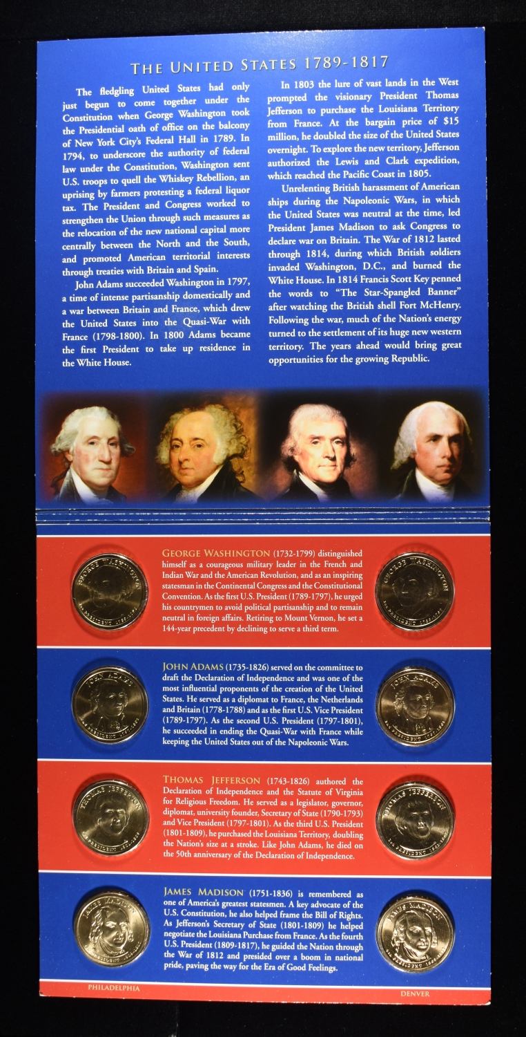 2007-09, 11 & 14 $1 PRESIDENTIAL U.C. SETS