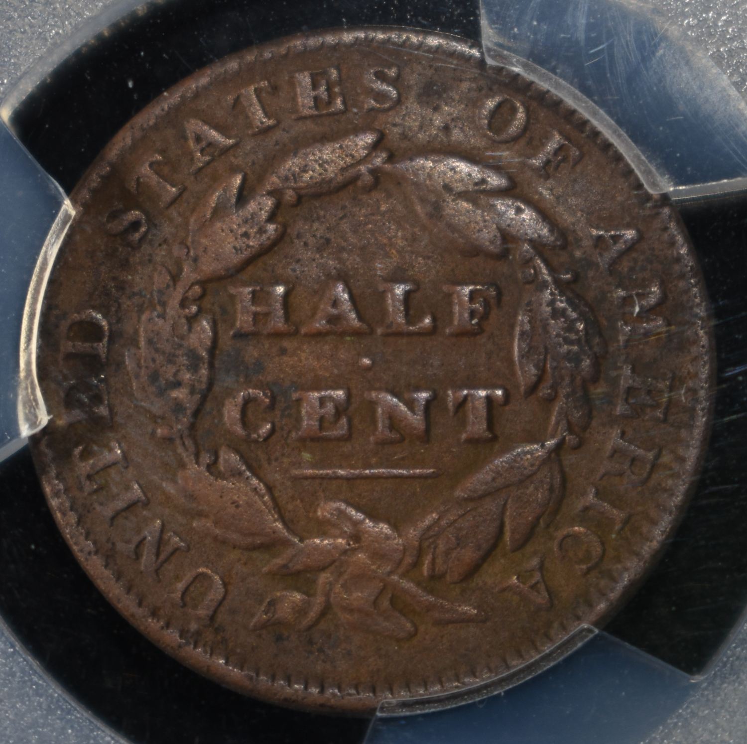1835 CALSSIC HEAD HALF CENT PCGS GENUINE