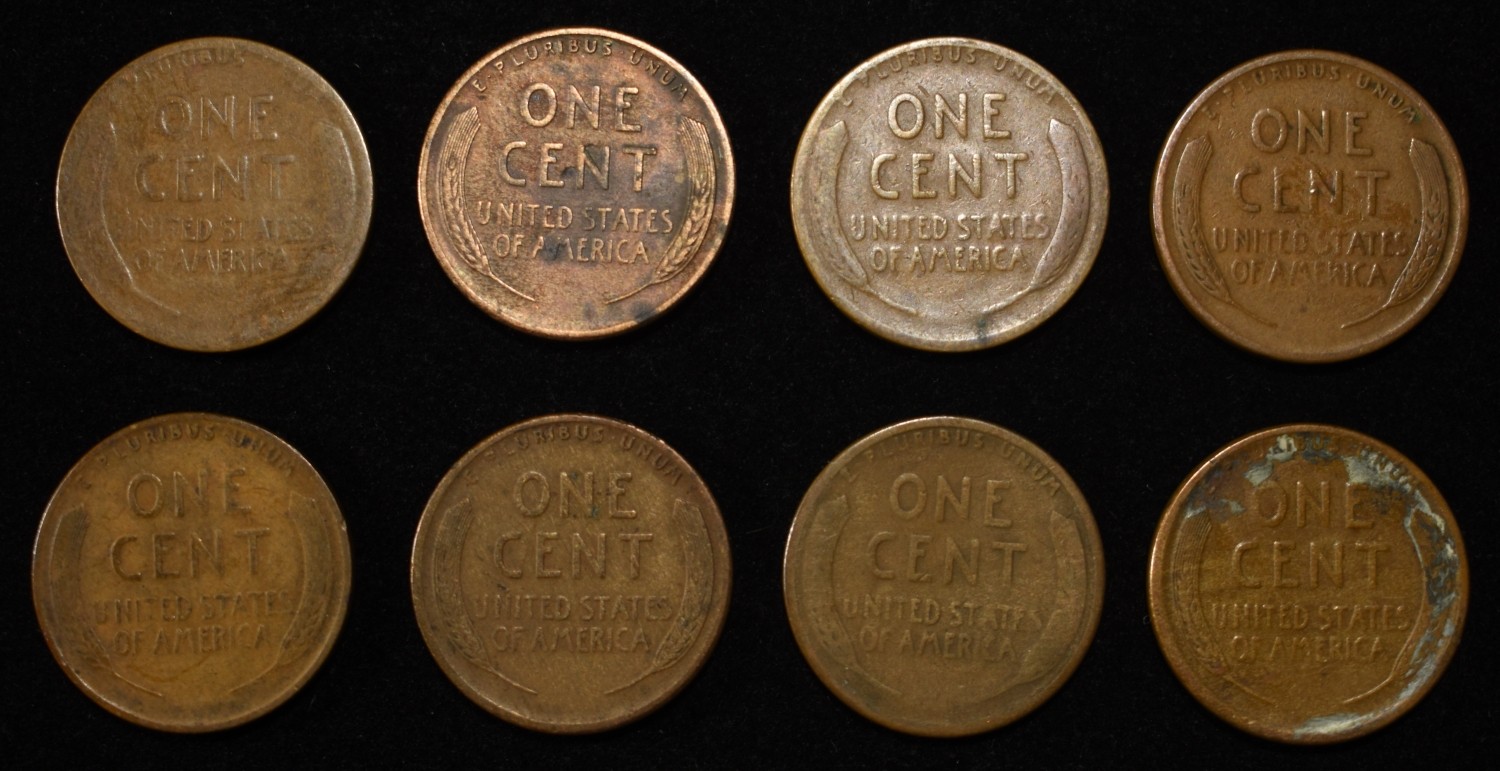 8 NICE EARLY SEMIKEY WHEAT CENTS