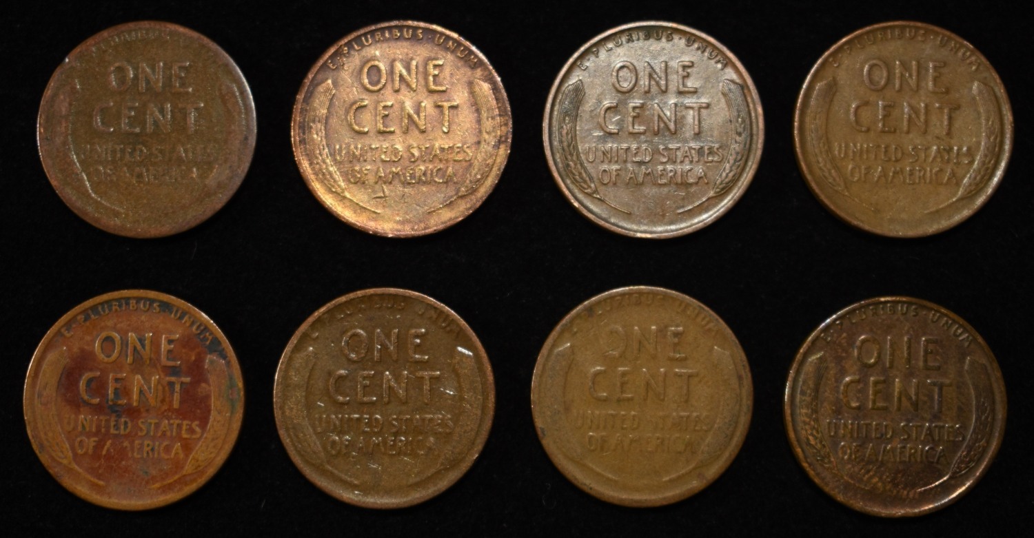 8 NICE EARLY SEMIKEY WHEAT CENTS