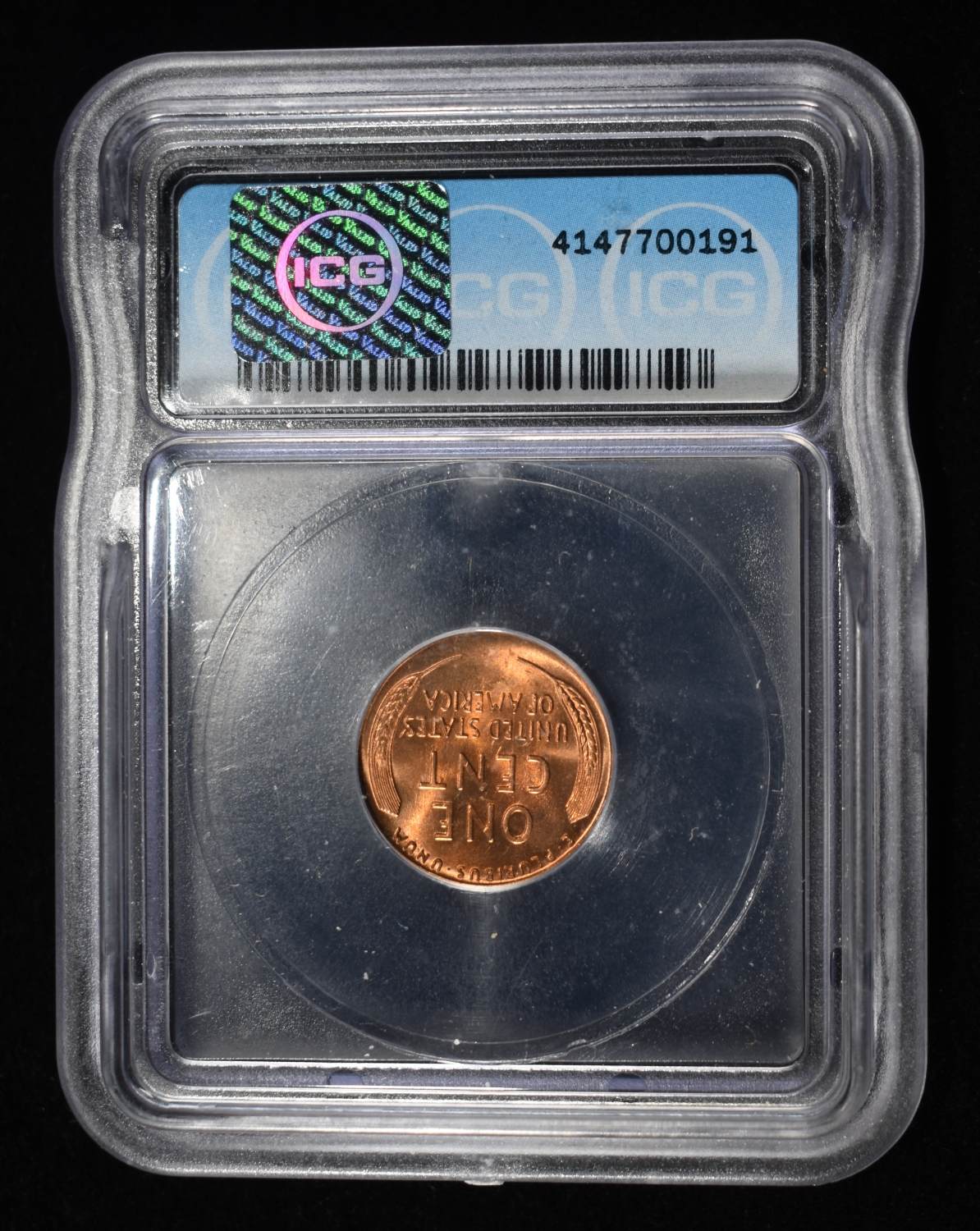 1958 WHEAT CENT ICG MS67 RD