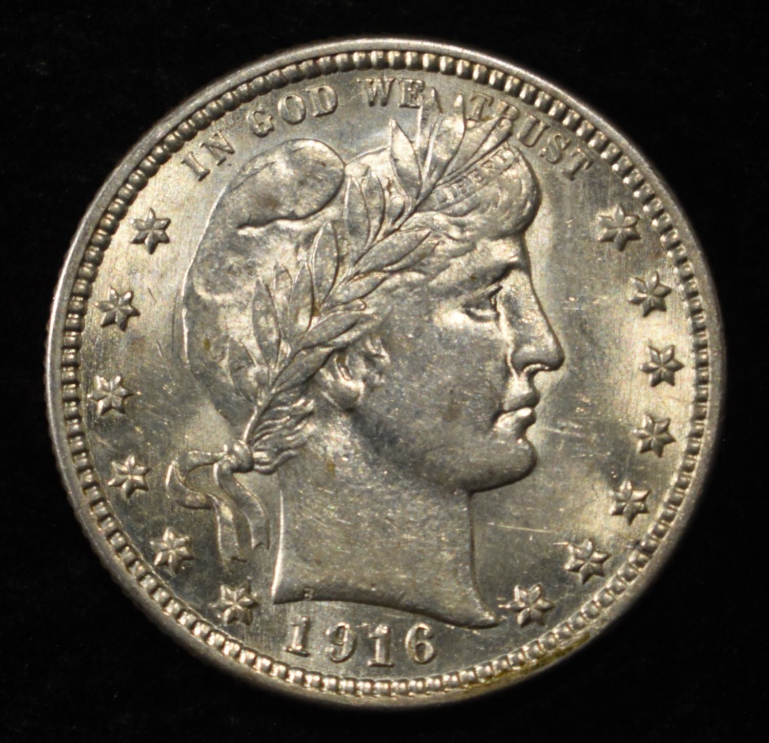 1916 BARBER QUARTER CH BU