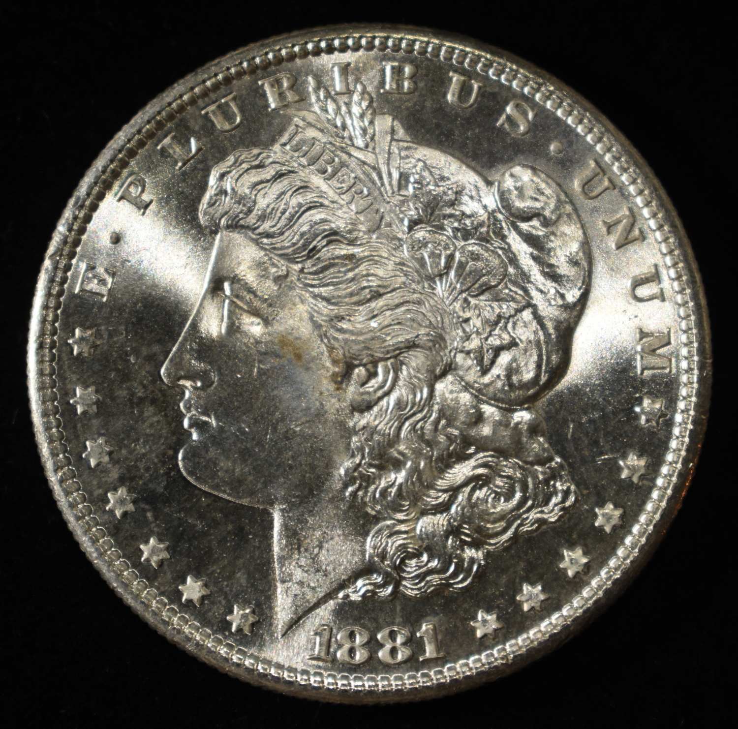 1881-S MORGAN DOLLAR GEM BU