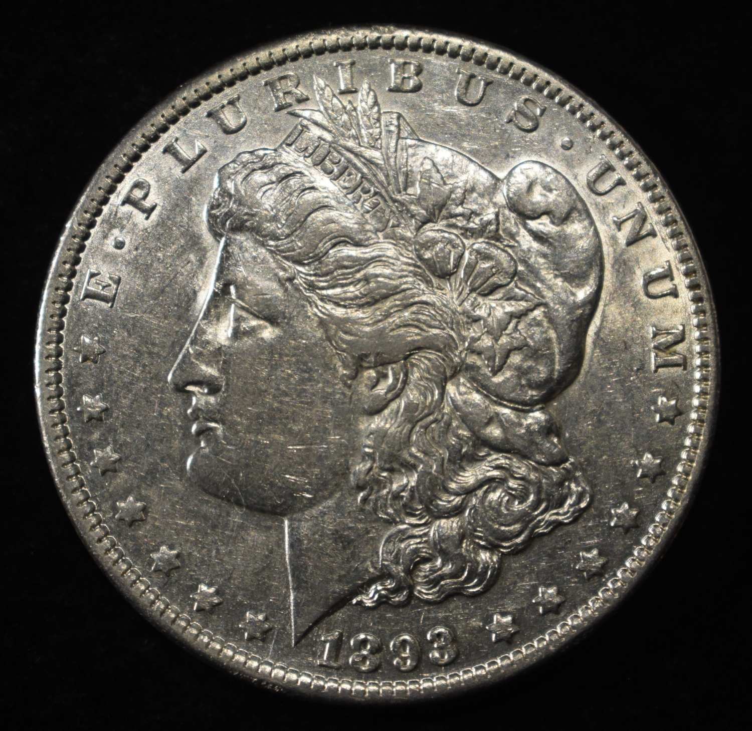 1893 MORGAN DOLLAR CH AU