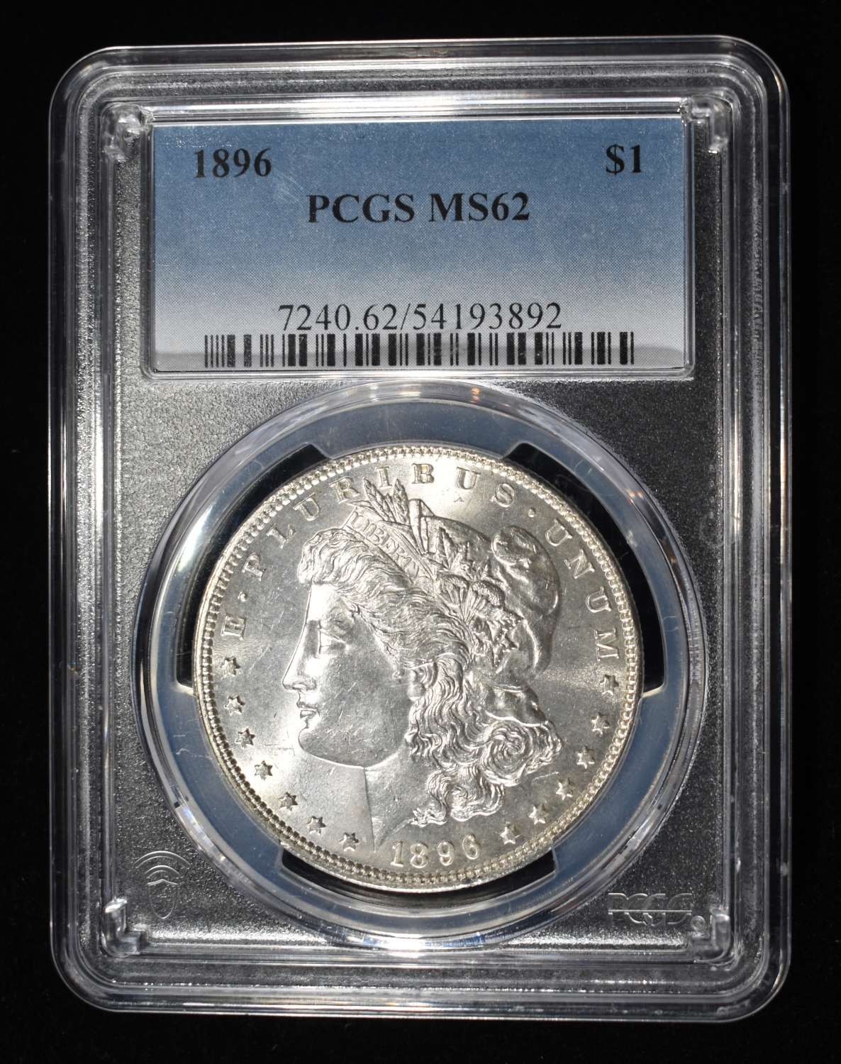 1896 MORGAN DOLLAR PCGS MS62