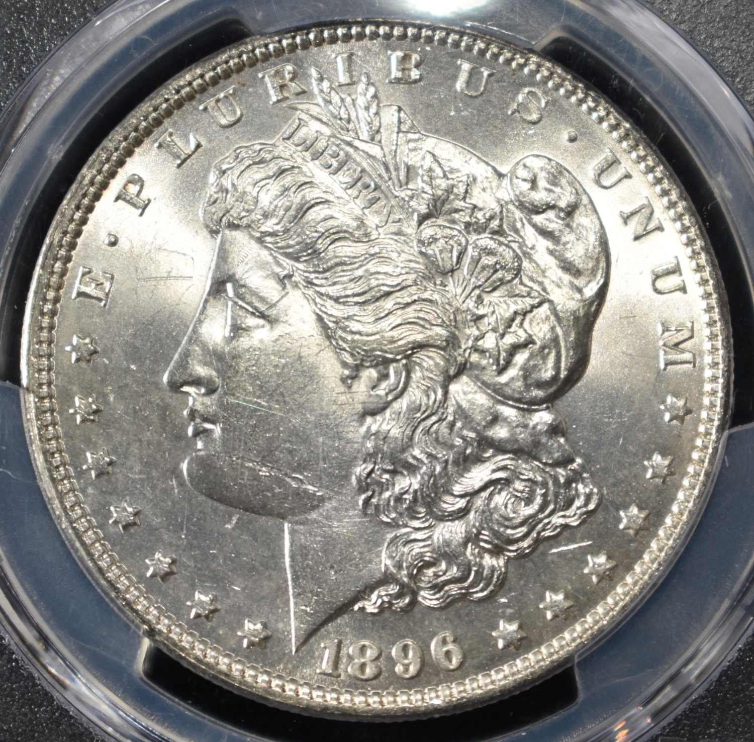 1896 MORGAN DOLLAR PCGS MS62
