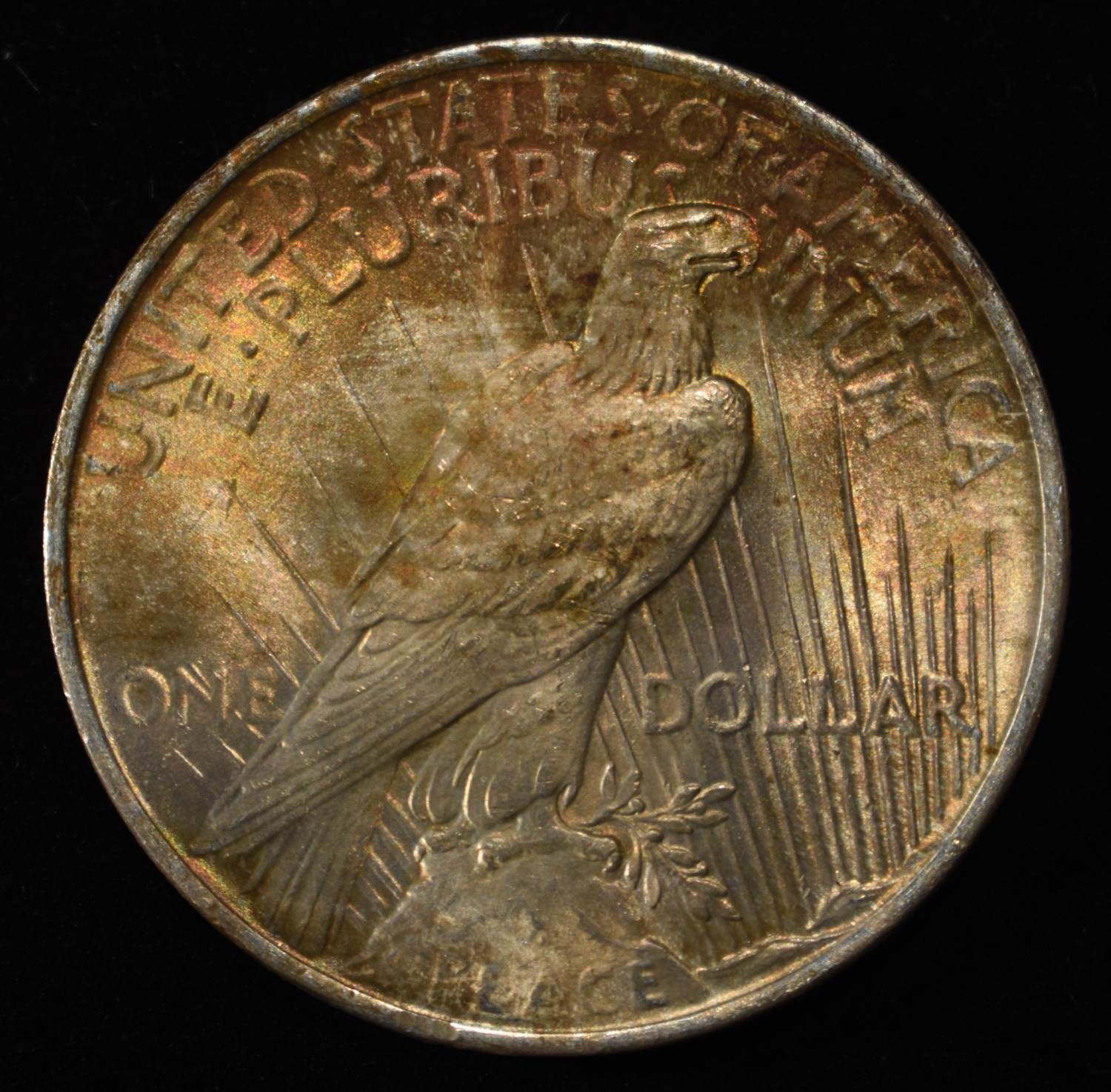 1923 PEACE DOLLAR CH BU NICE COLOR REV.