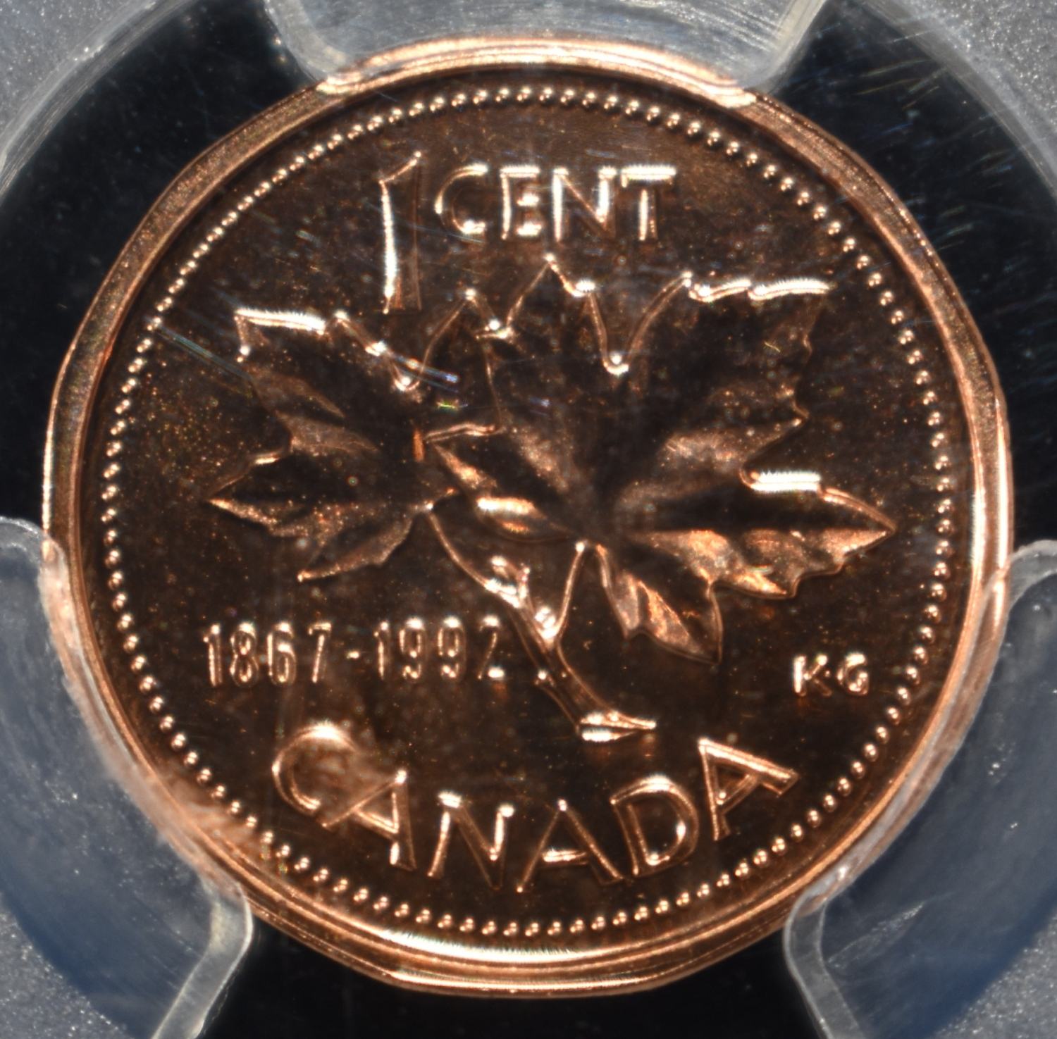 1992 CANADA 1C PCGS PL69RD 125TH ANNIV