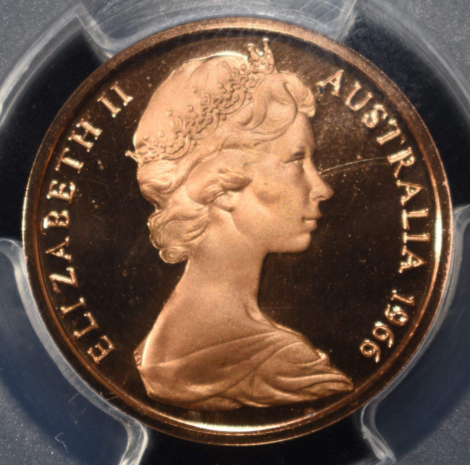 1966 AUSTRALIA 2C PCGS PR67 DCAM