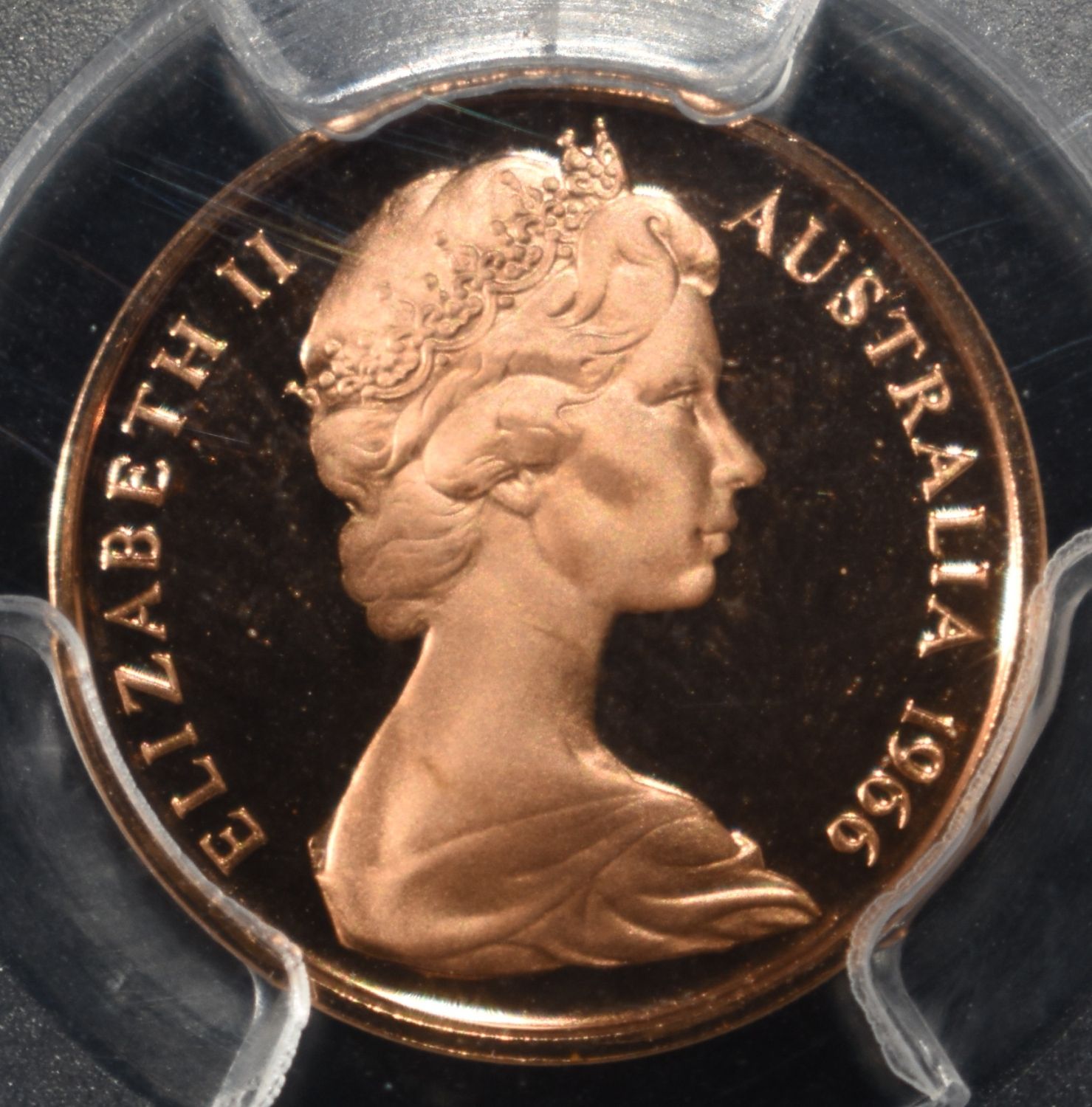 1966 AUSTRALIA 1C PCGS PR68 DCAM
