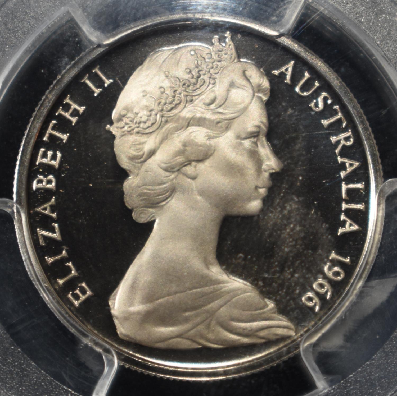 1966 AUSTRALIA 10C PCGS PR69 DCAM