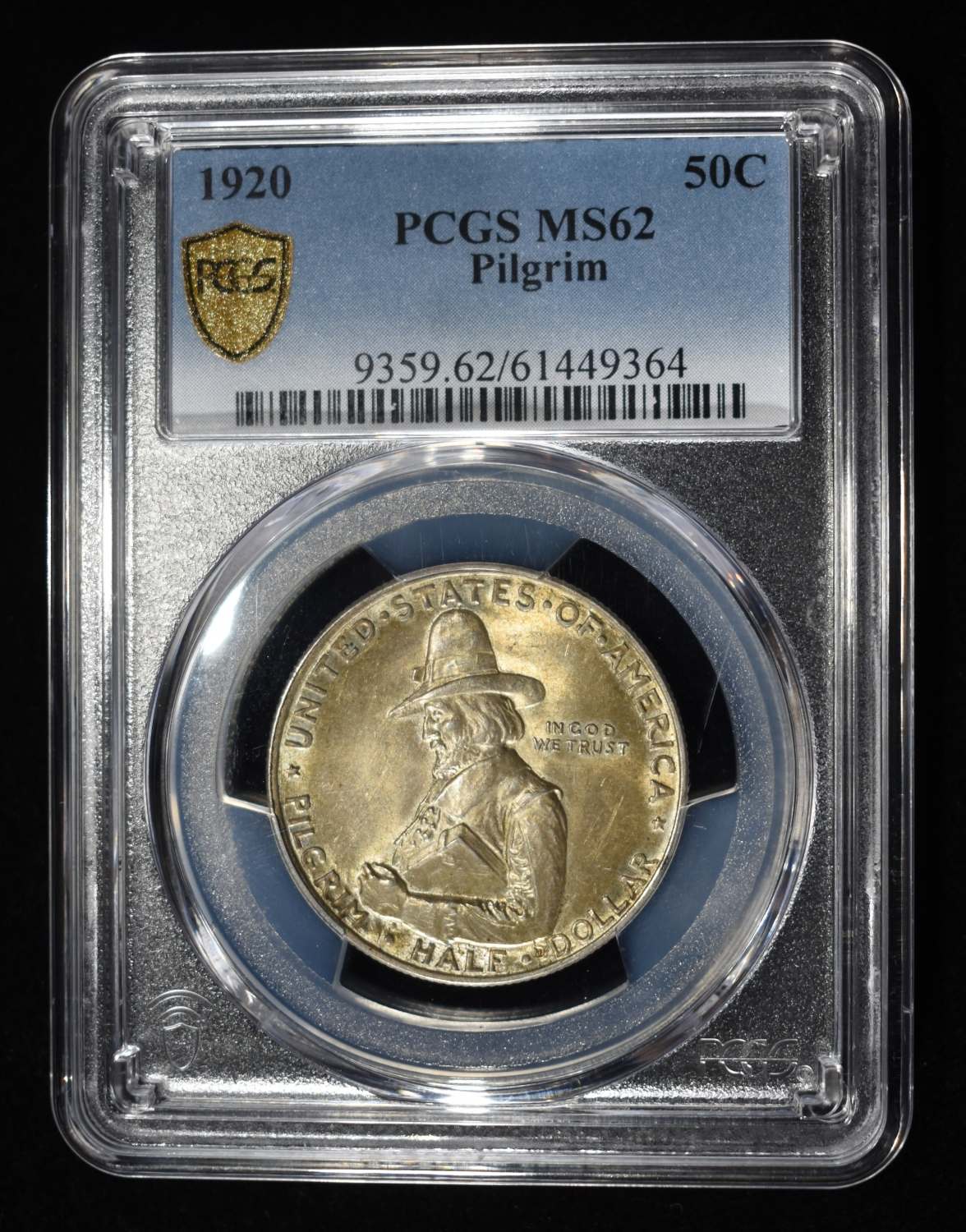 1920 50C COMMEM PILGRIM PCGS MS62