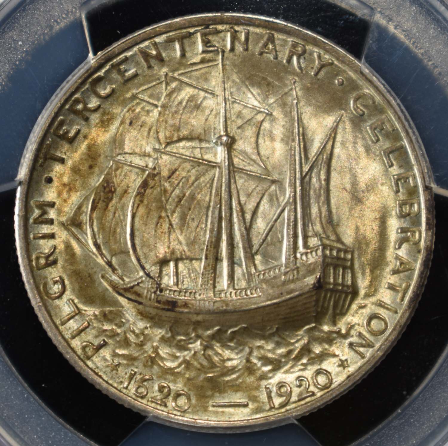 1920 50C COMMEM PILGRIM PCGS MS62