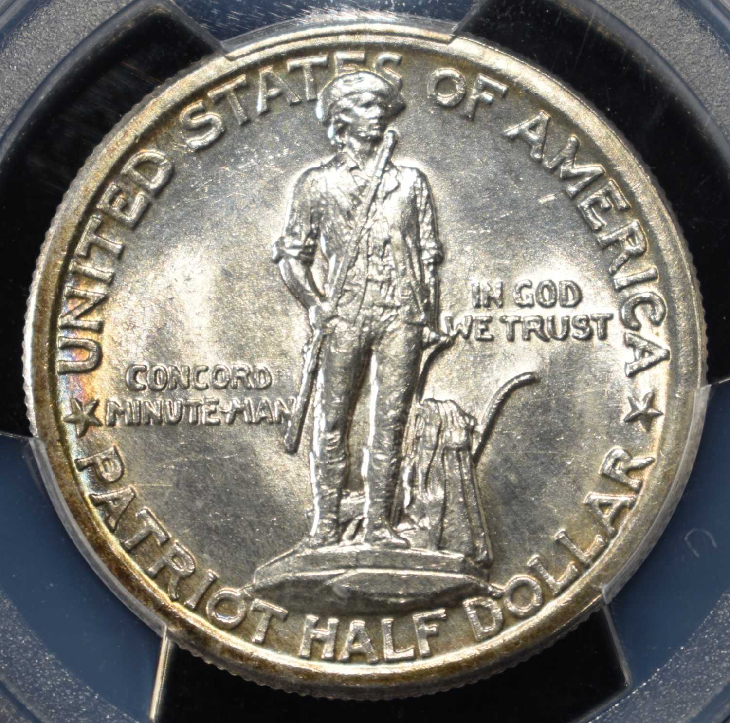 1925 50C COMMEM LEXINGTON PCGS MS63
