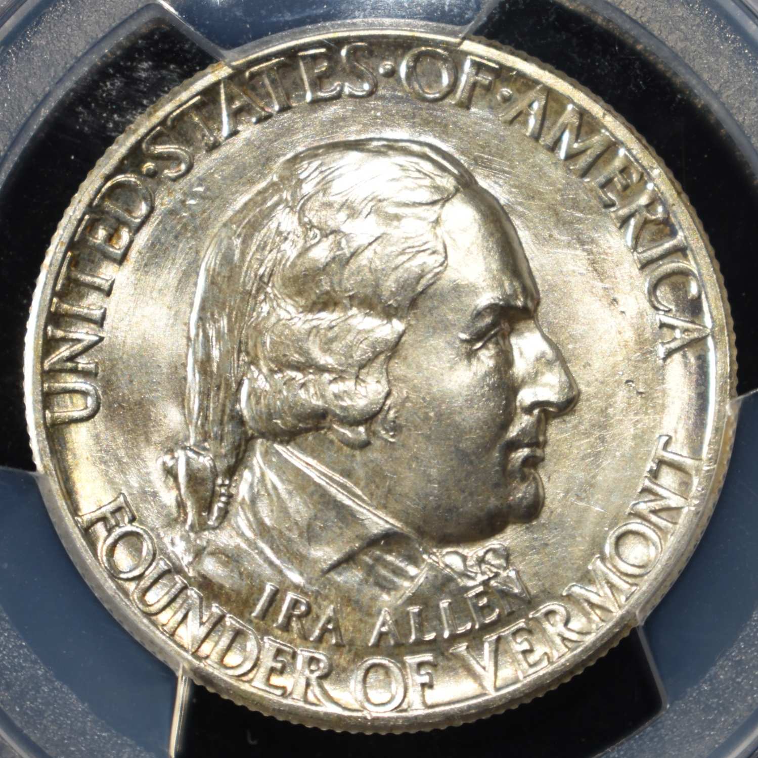 1927 50C COMMEM VERMONT PCGS MS64
