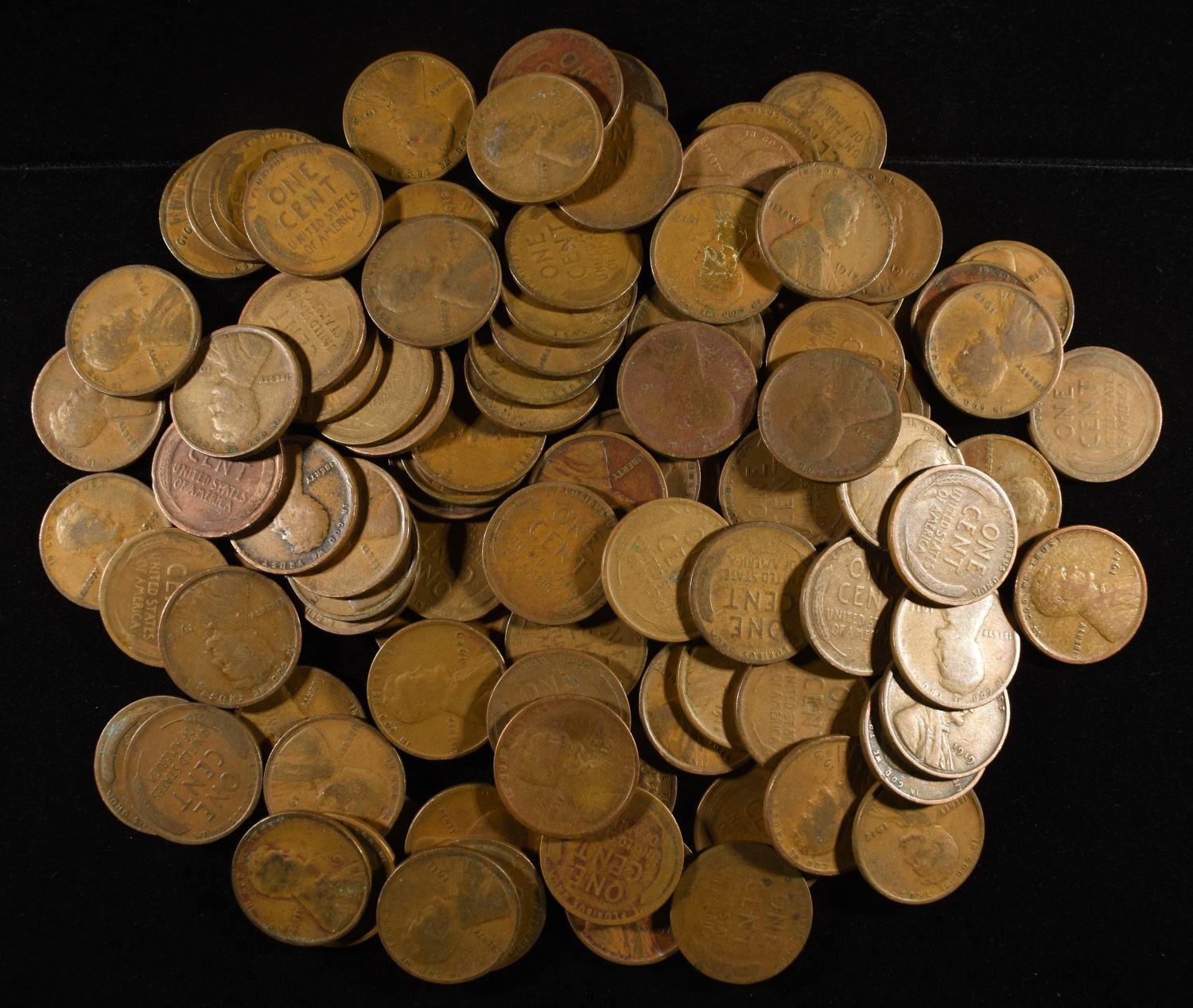 (107) WHEAT CENTS FROM THE TEENS