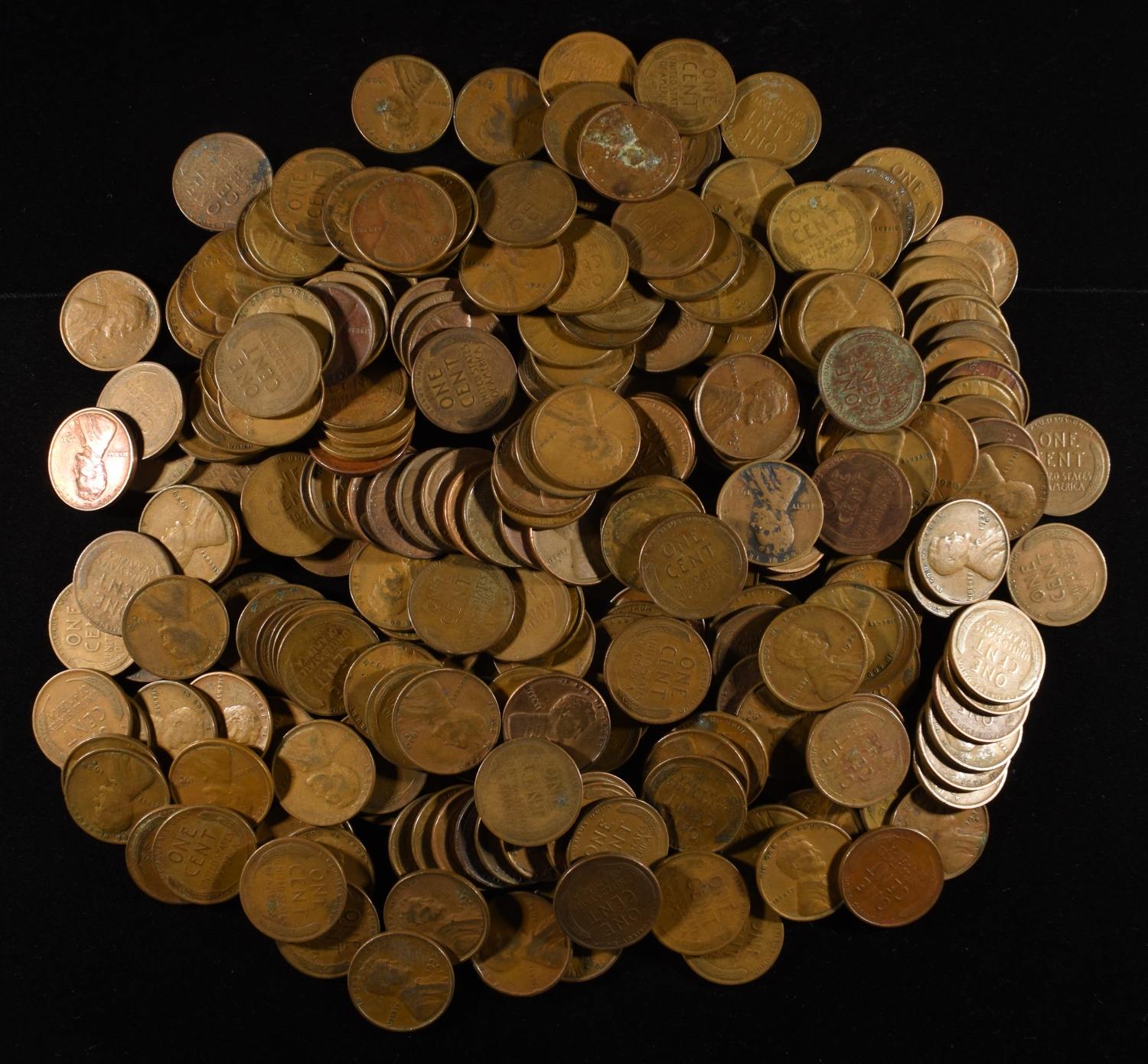 (250) WHEAT CENTS FROM THE 1930'S