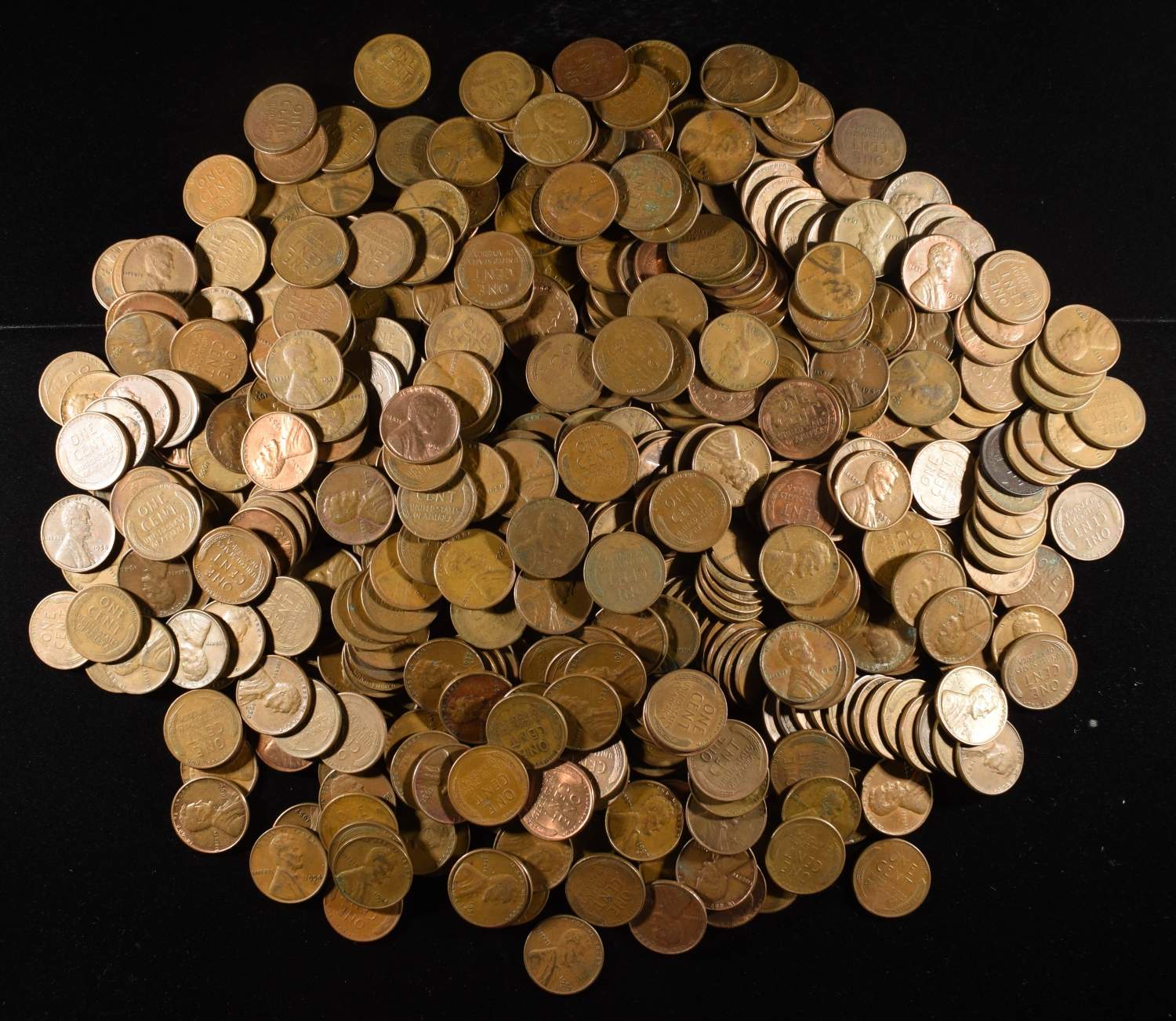 (500) WHEAT CENTS: MIXED DATES