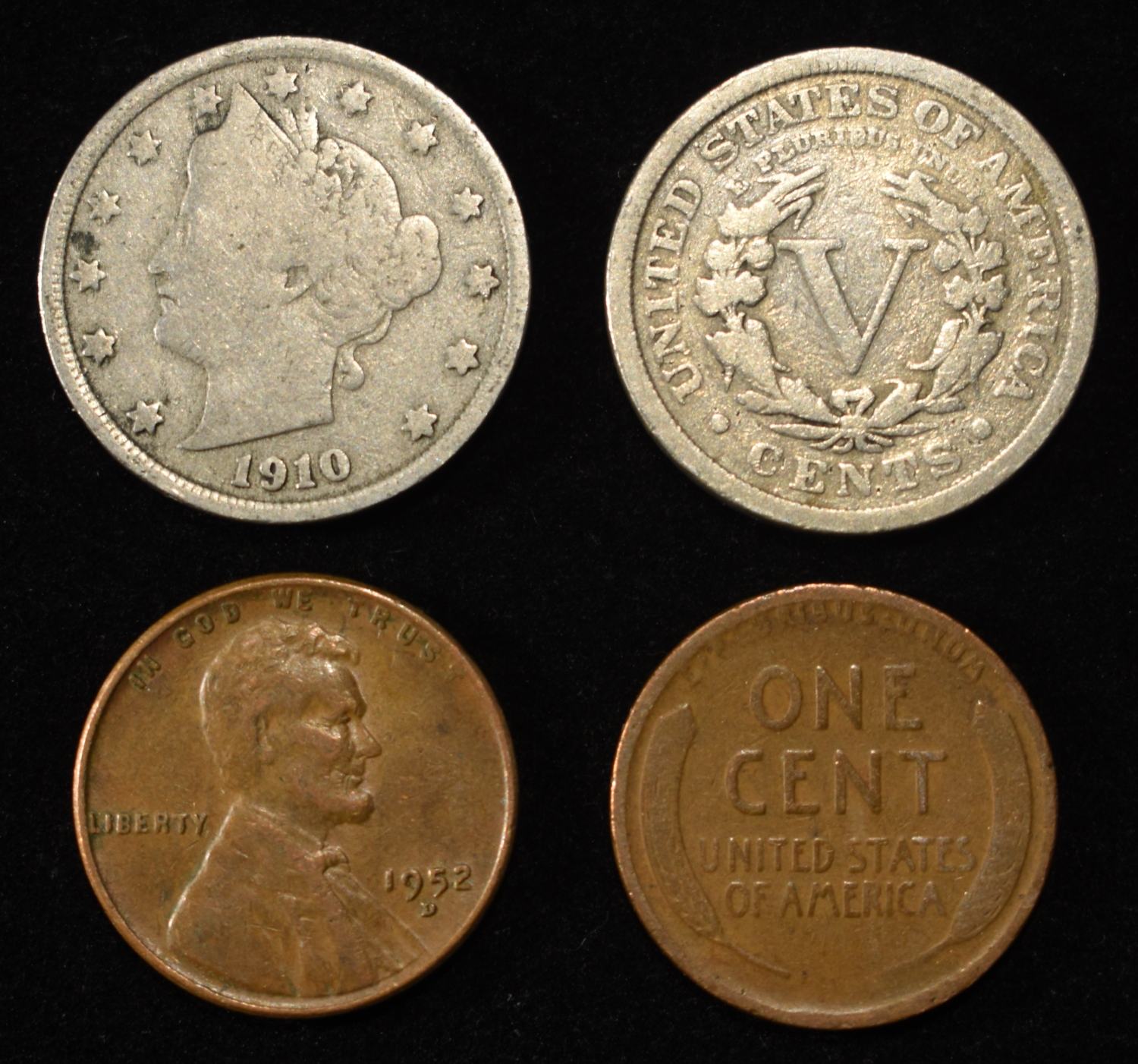 (40) 'V' NICKELS & (60) WHEAT CENTS