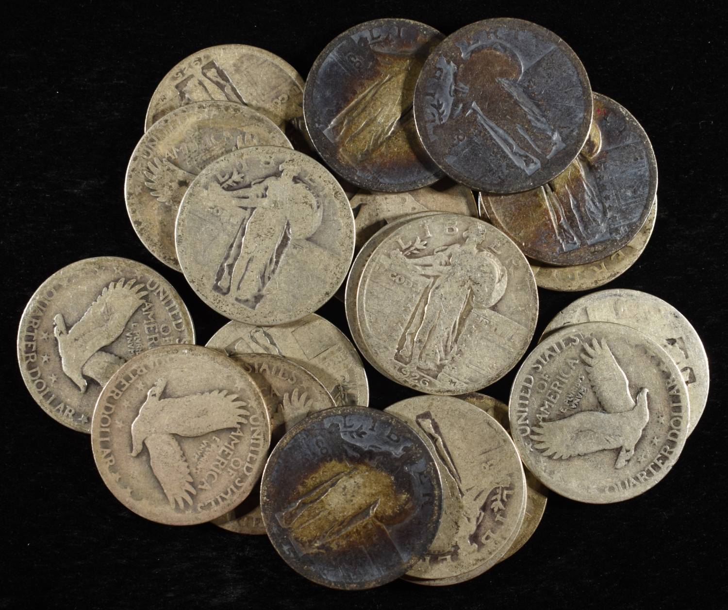 (20) STANDING LIBERTY QUARTERS