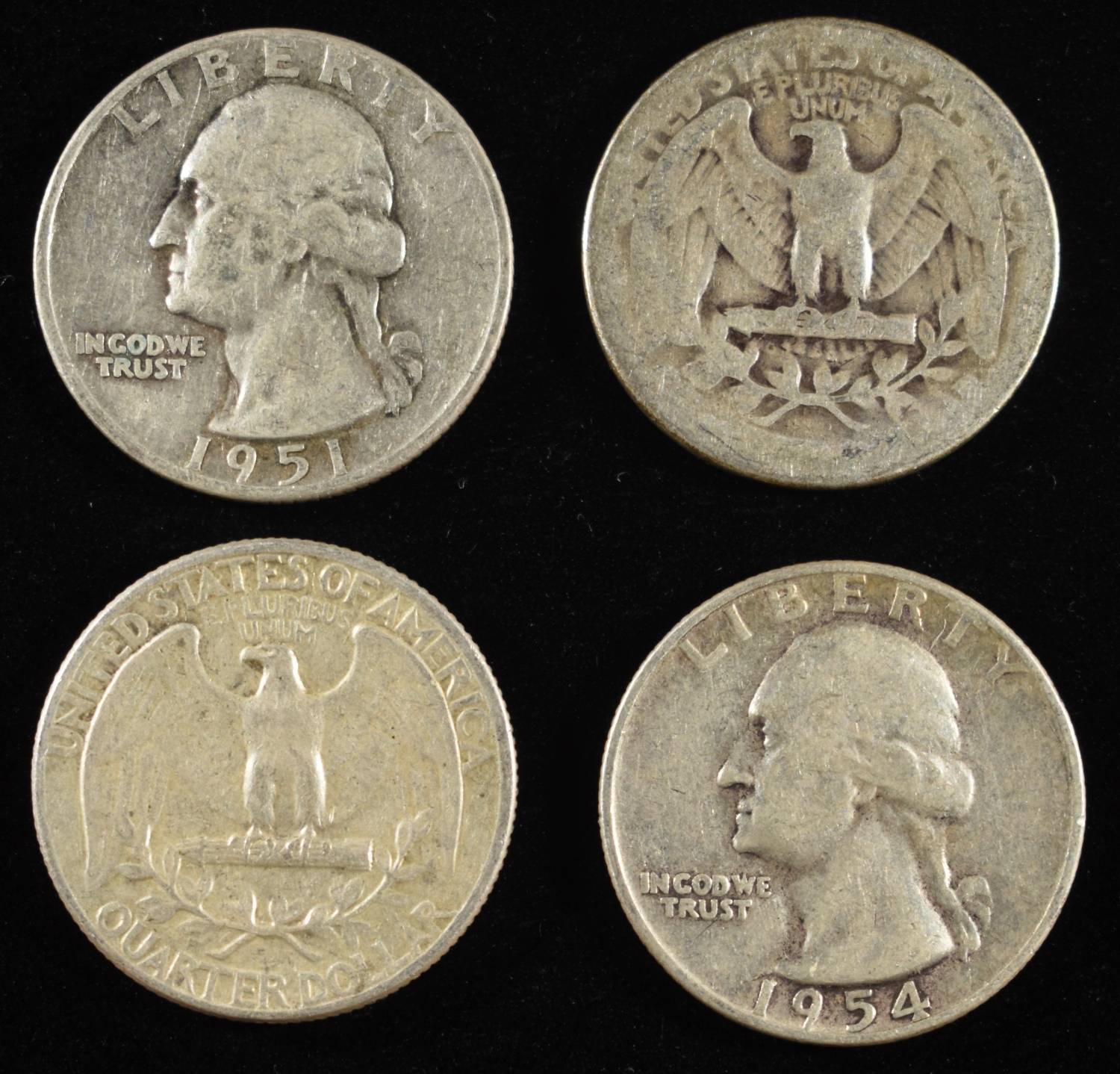 (20) 90% SILVER WASHINGTON QUARTERS