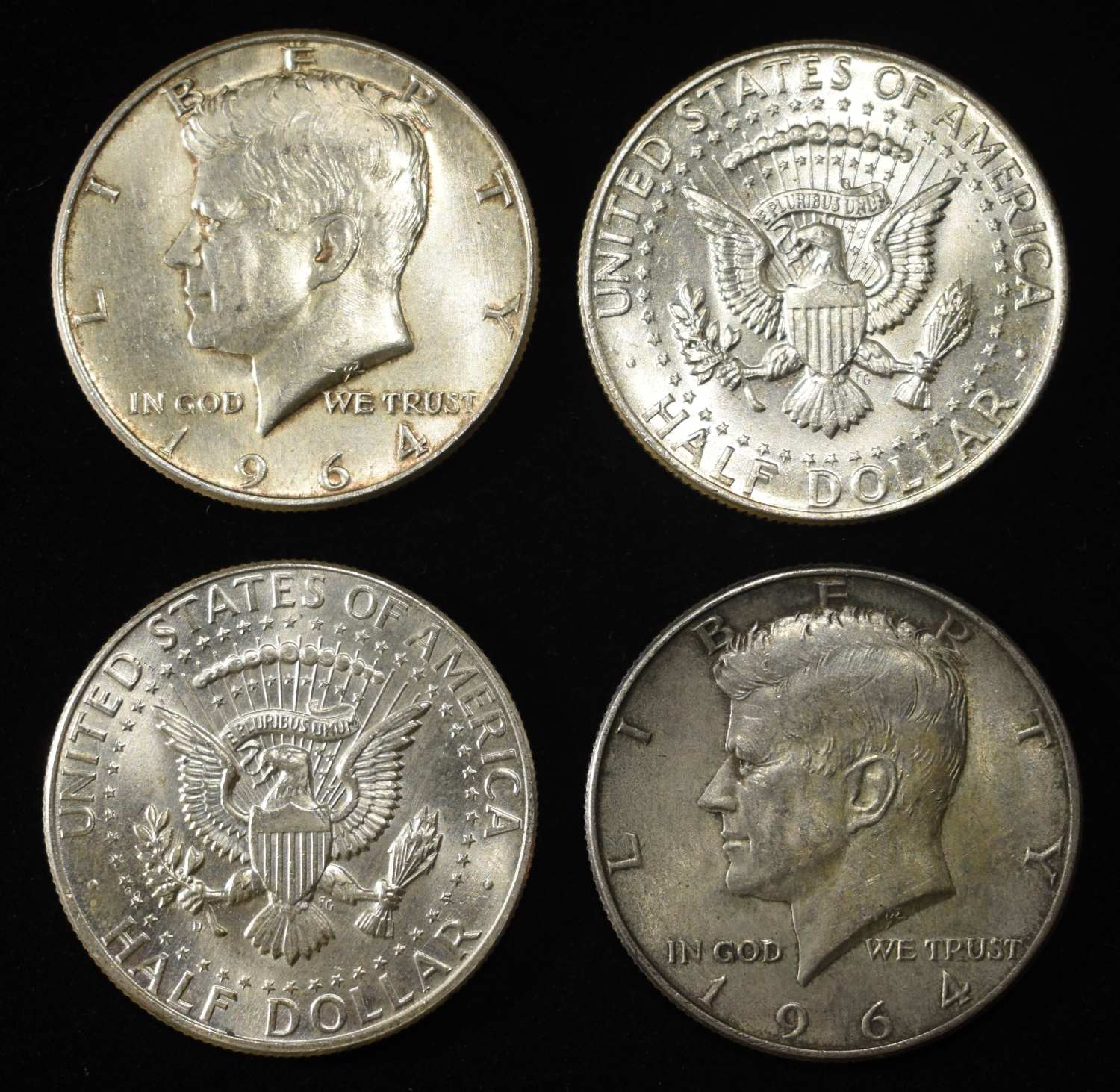 (10) 90% SILVER KENNEDY HALF DOLLARS