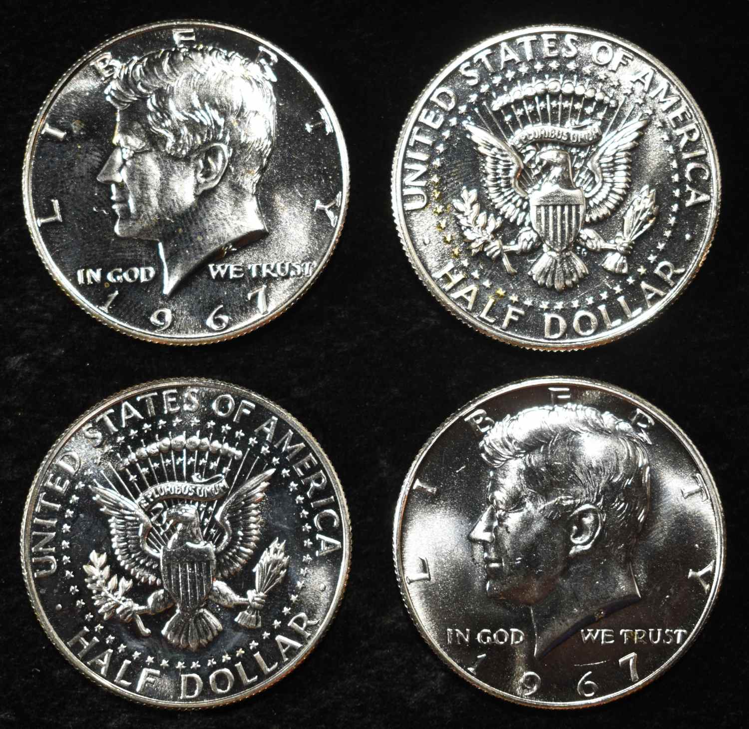 1967 KENNEDY HALF DOLLARS SMS ROLL
