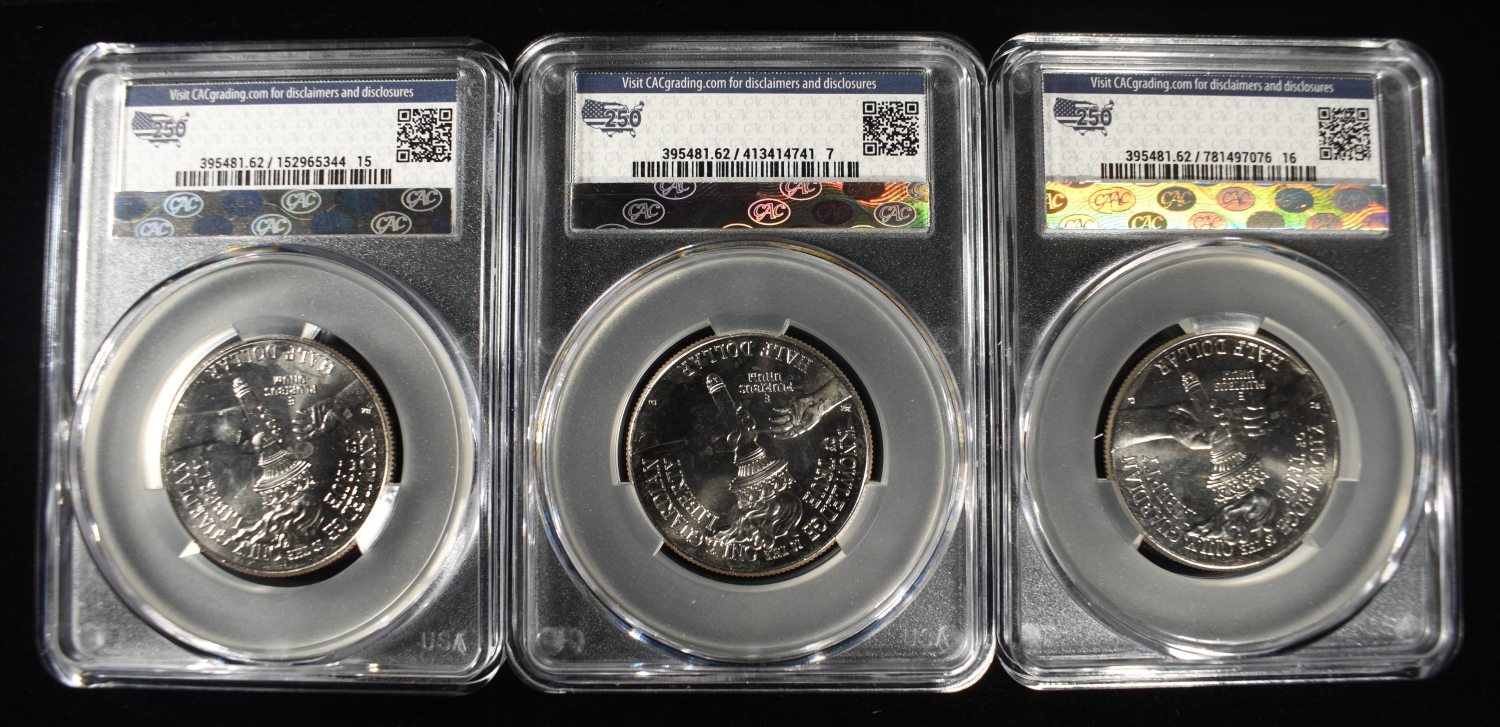 (3) 1776-2026-P ENDURING LIBERTY 50C CAC MS62