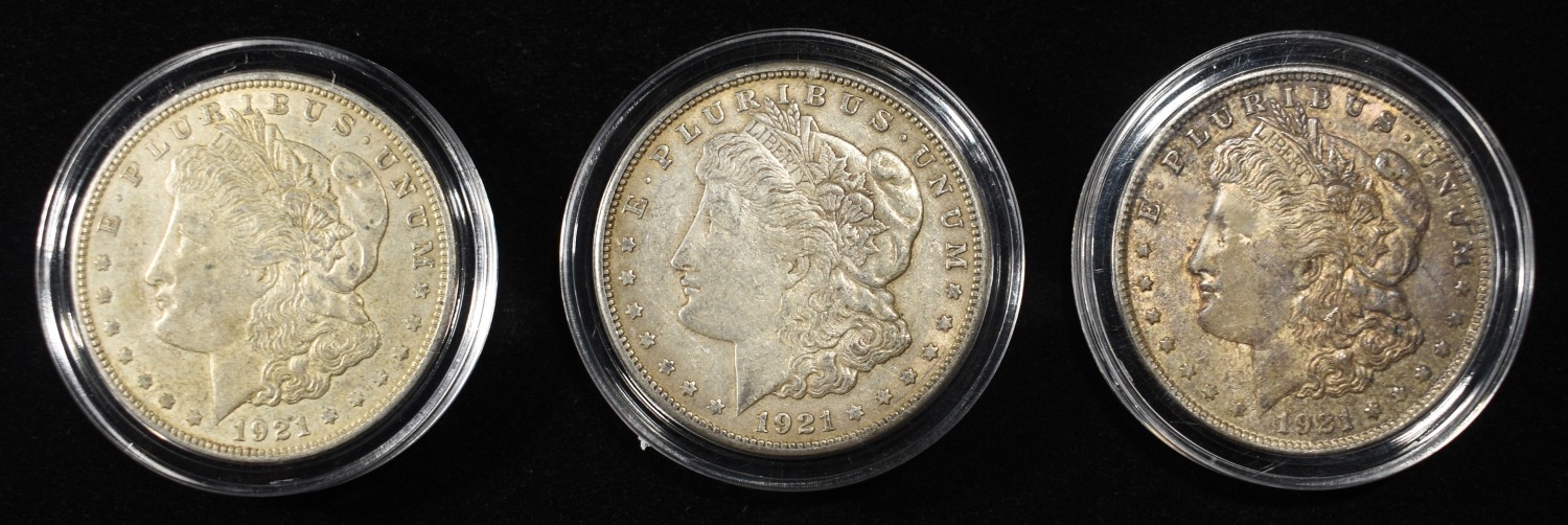 1921-P,D,S MORGAN DOLLAR