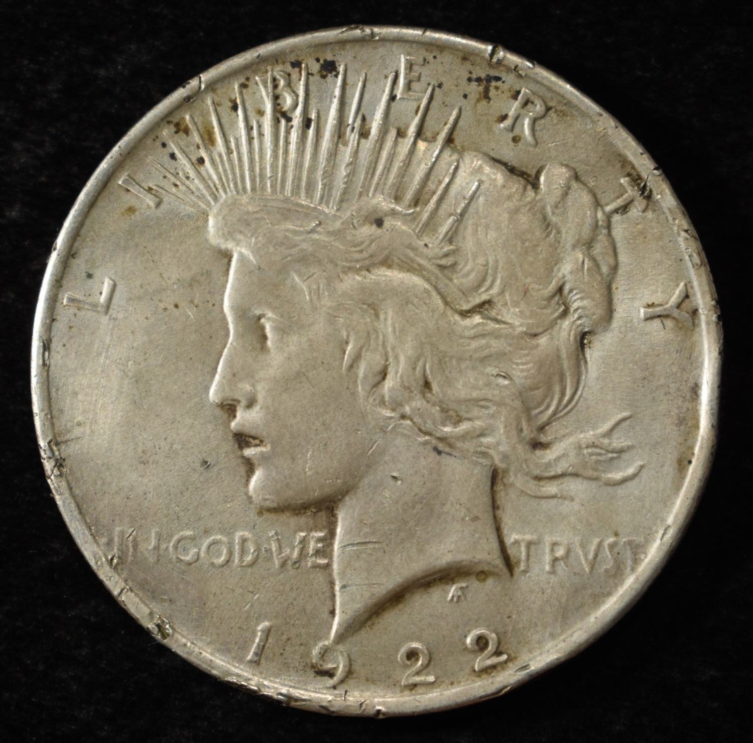 1922 PEACE DOLLAR DAMAGED