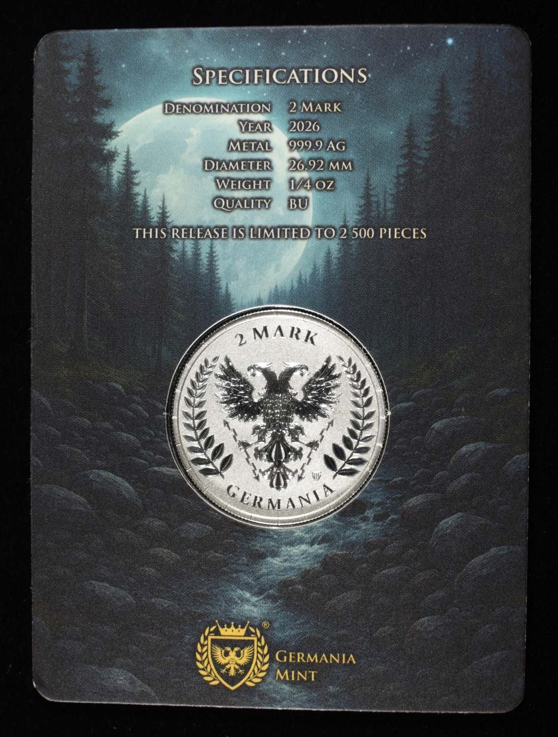 2026 GERMANIA 1/4 OZ SILVER BU LIMITED