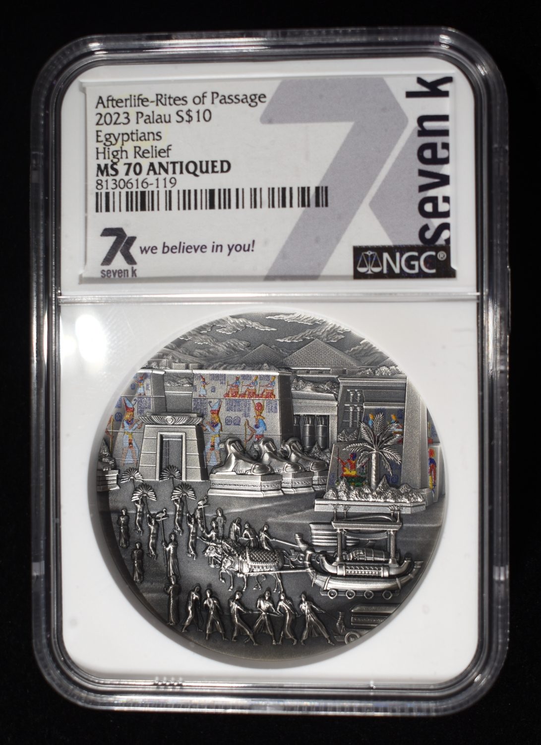 2023 PALAU EGYPTIAN AFTERLIFE HIGH RELIEF NGC MS70