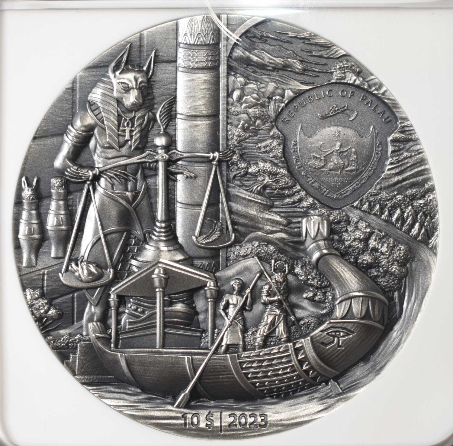 2023 PALAU EGYPTIAN AFTERLIFE HIGH RELIEF NGC MS70