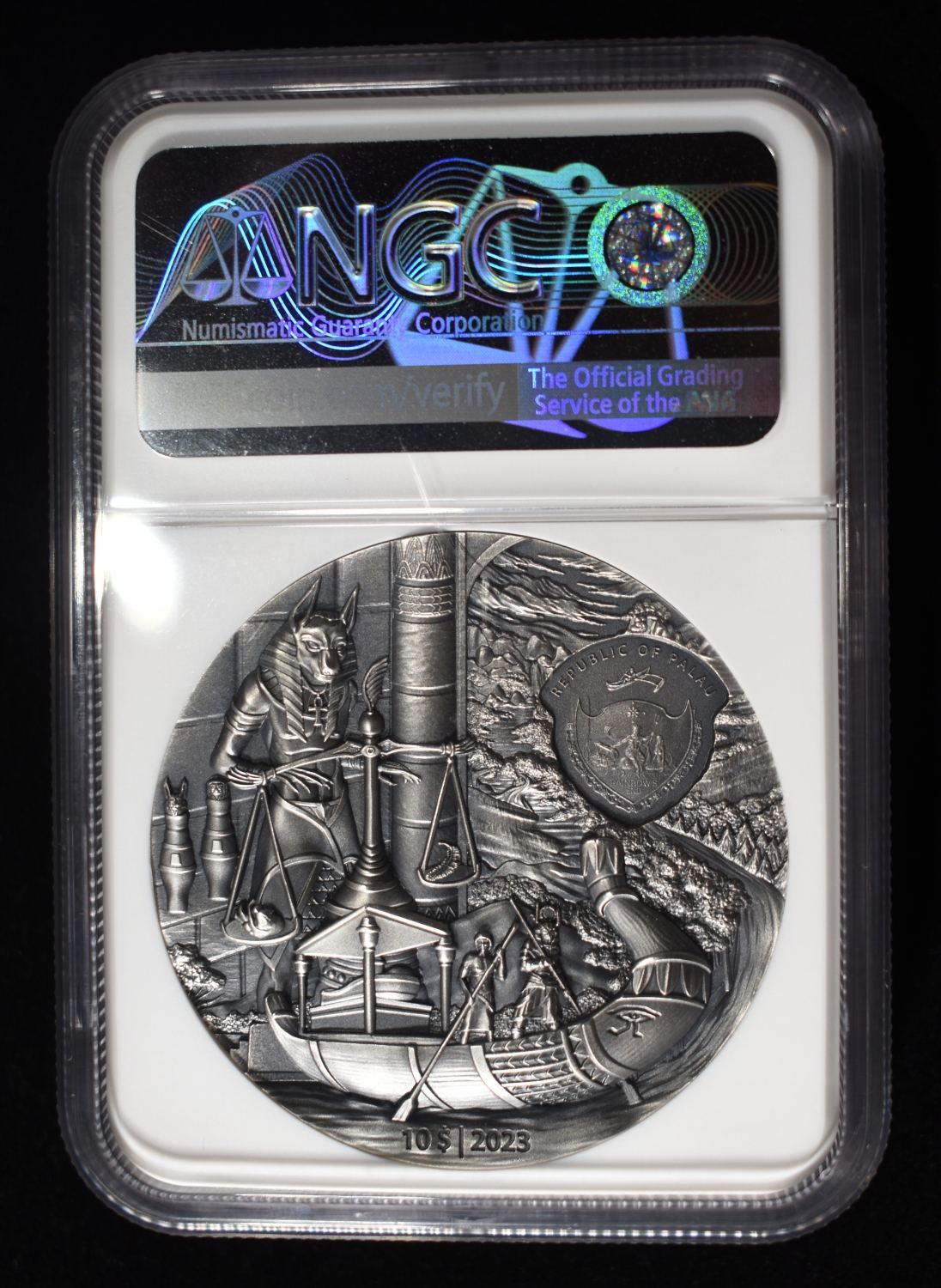 2023 PALAU EGYPTIAN AFTERLIFE HIGH RELIEF NGC MS70