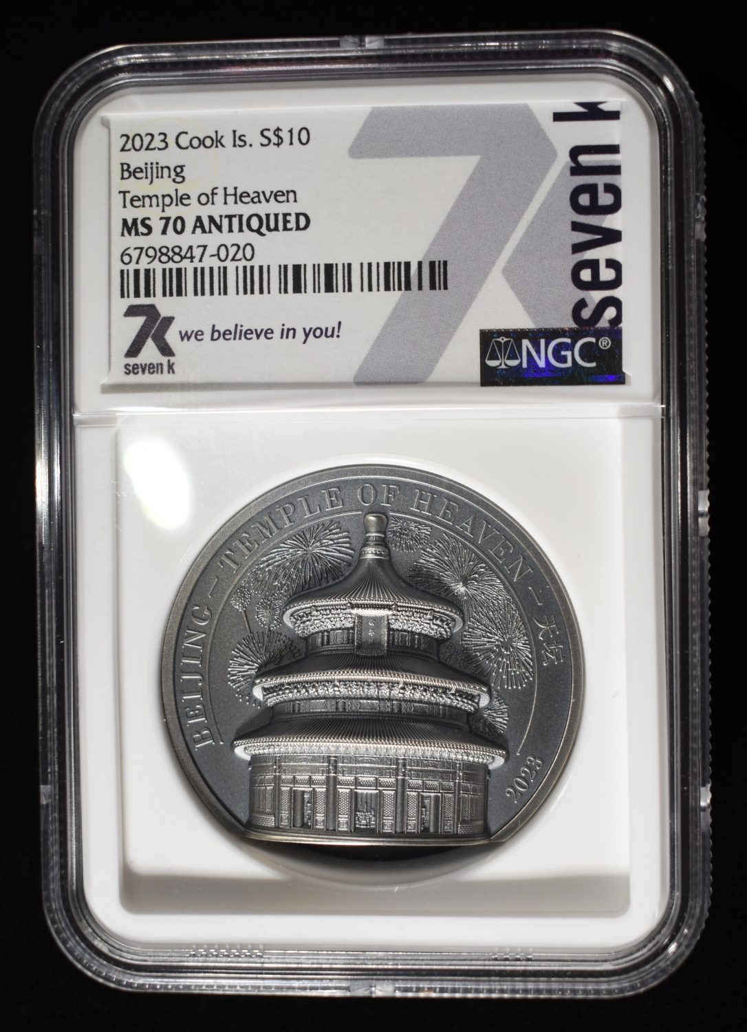 2023 COOK ISLANDS BEIJING TEMPLE NGC MS-70