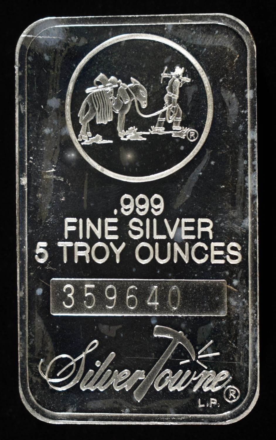 SILVERTOWNE 5 OZ .999 SILVER BAR