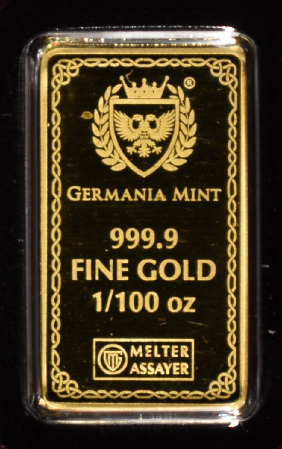 FRIGG 1/100TH OZ .9999 GOLD BAR