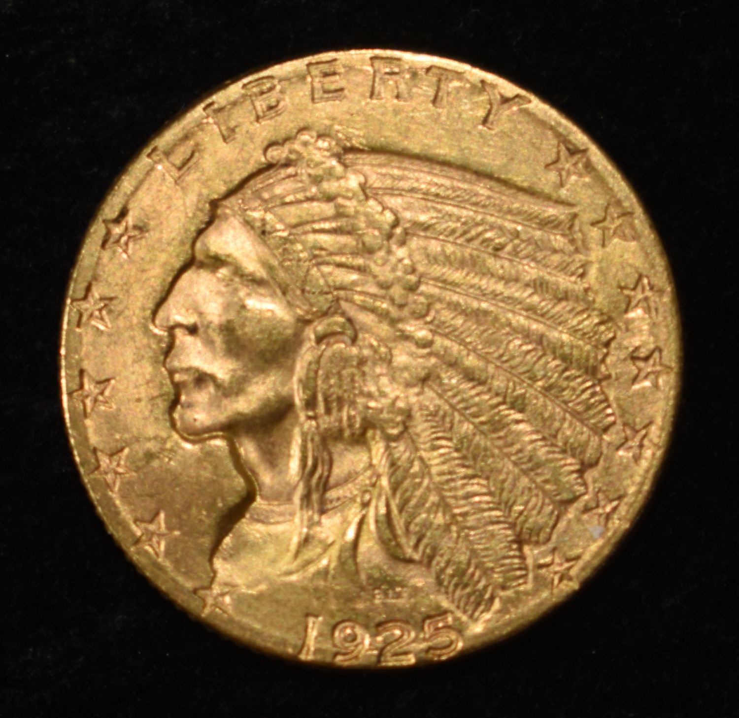 1925-D $2.5 GOLD INDIAN AU/BU