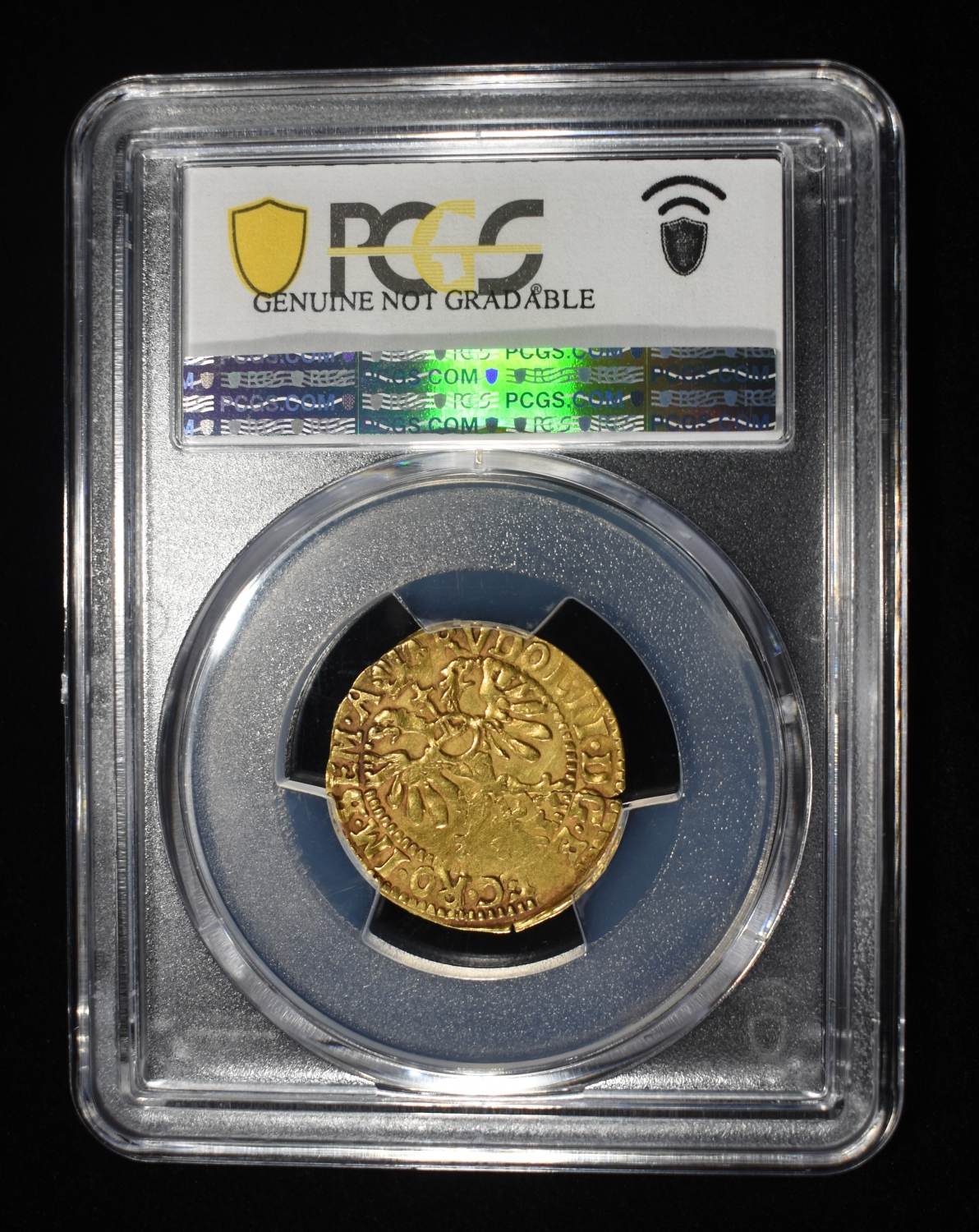 1590-1612 NETH-ZWOLLE GOLD FLORIN PCGS XF CLEANED