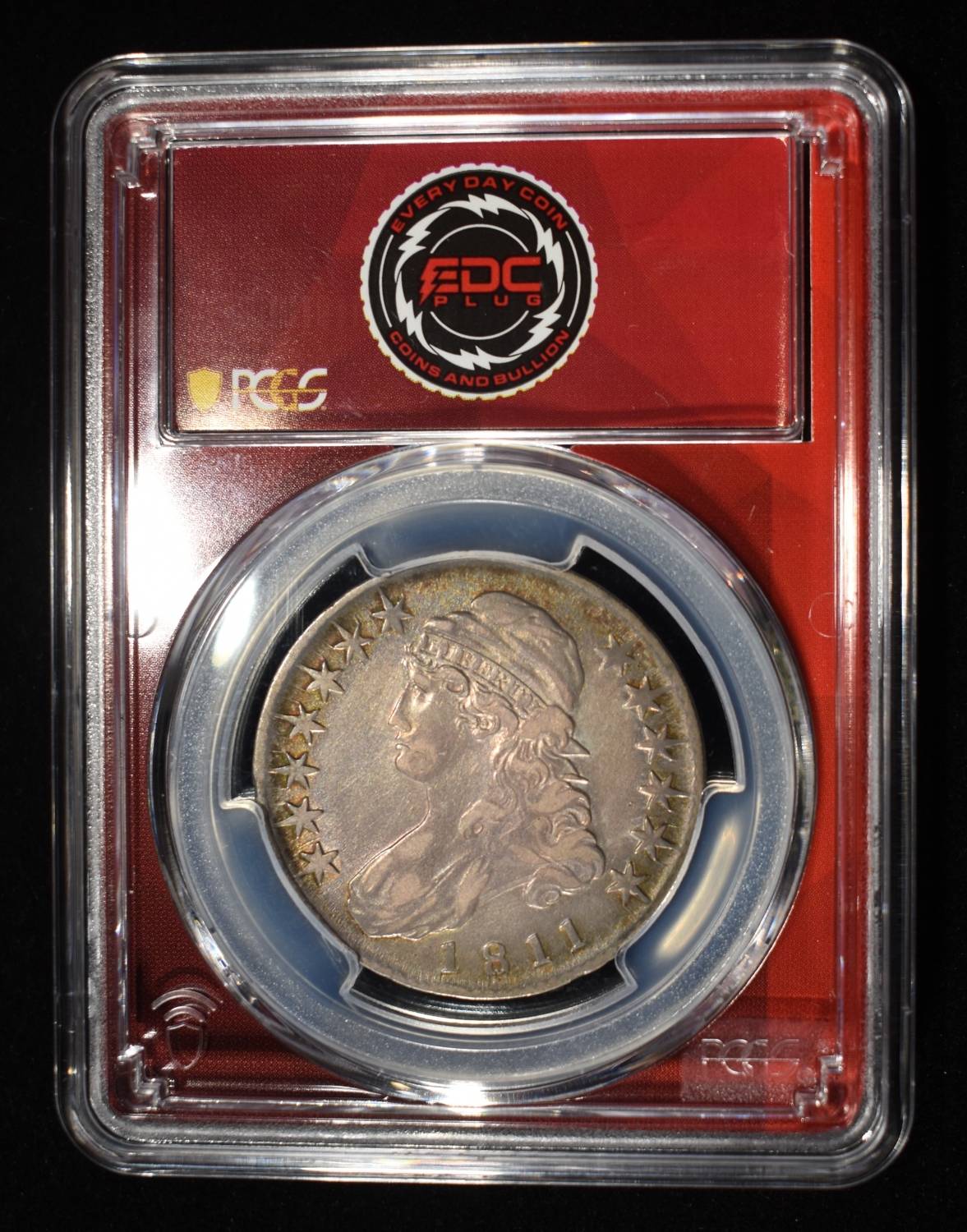 1811 BUST HALF DOLLAR PCGS VF-35 SMALL 8