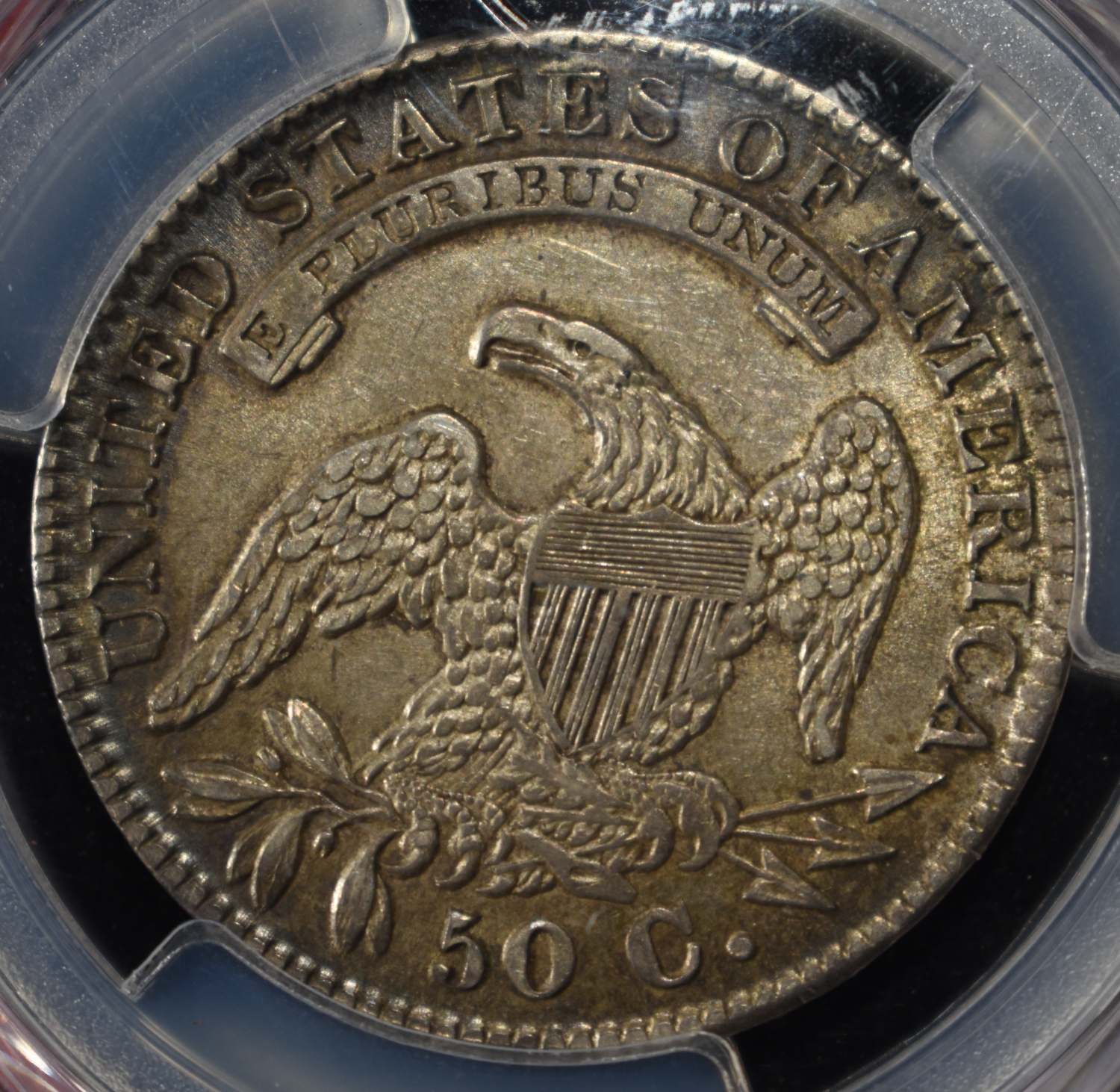 1832 BUST HALF DOLLAR PCGS AU-55+ CAC O-106