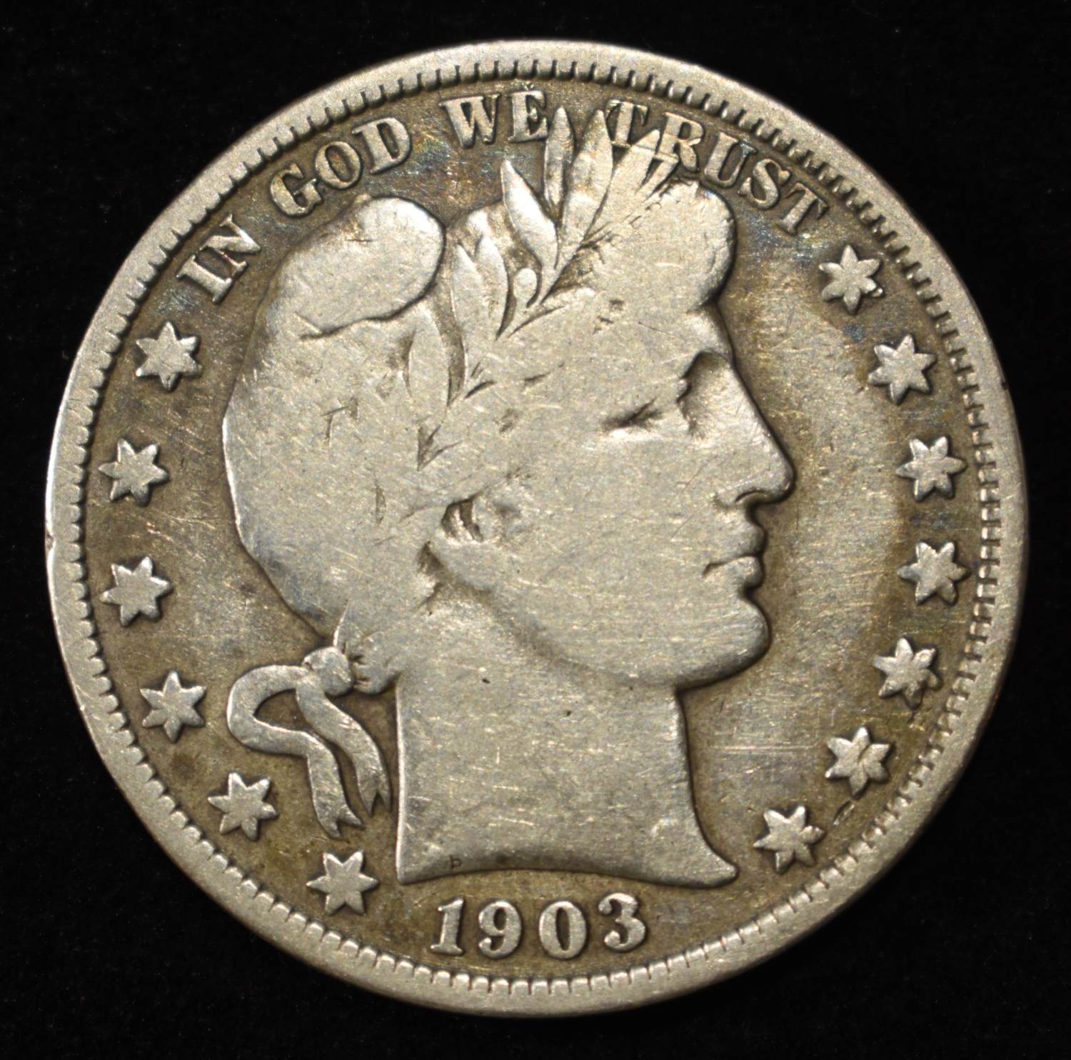 1903-S BARBER HALF DOLLAR FINE