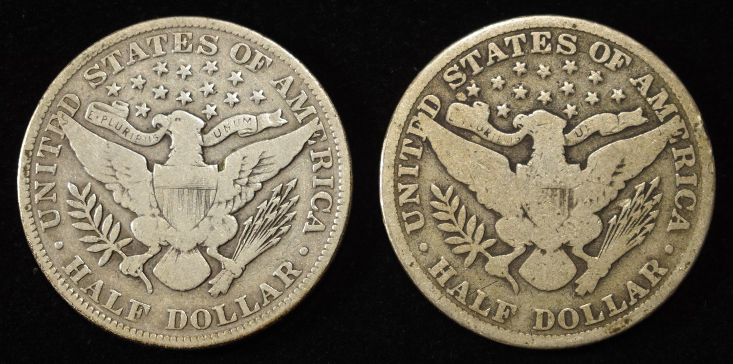1903 & 1904 BARBER HALF DOLLARS GOOD