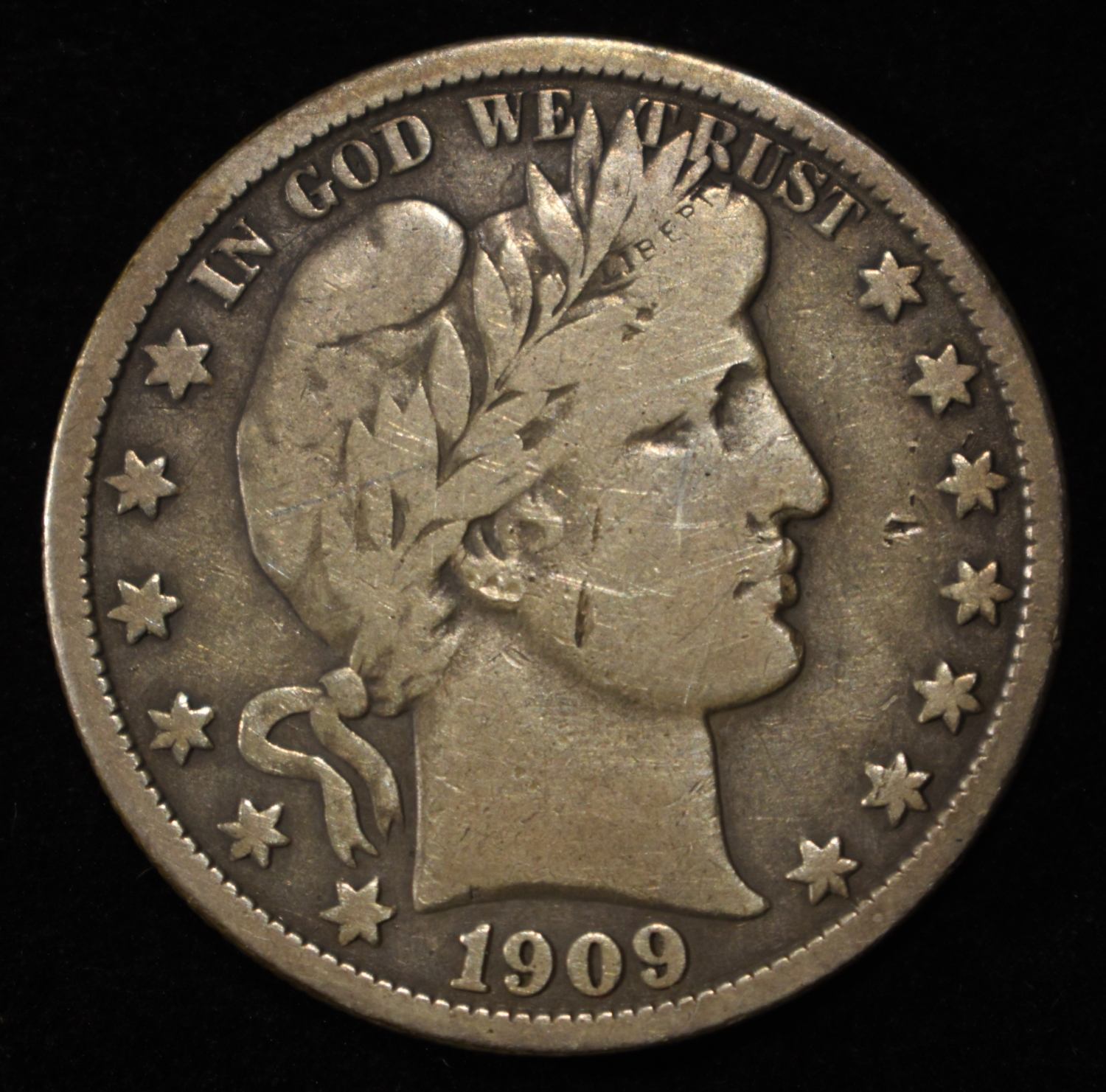 1909-O BARBER HALF DOLLAR FINE