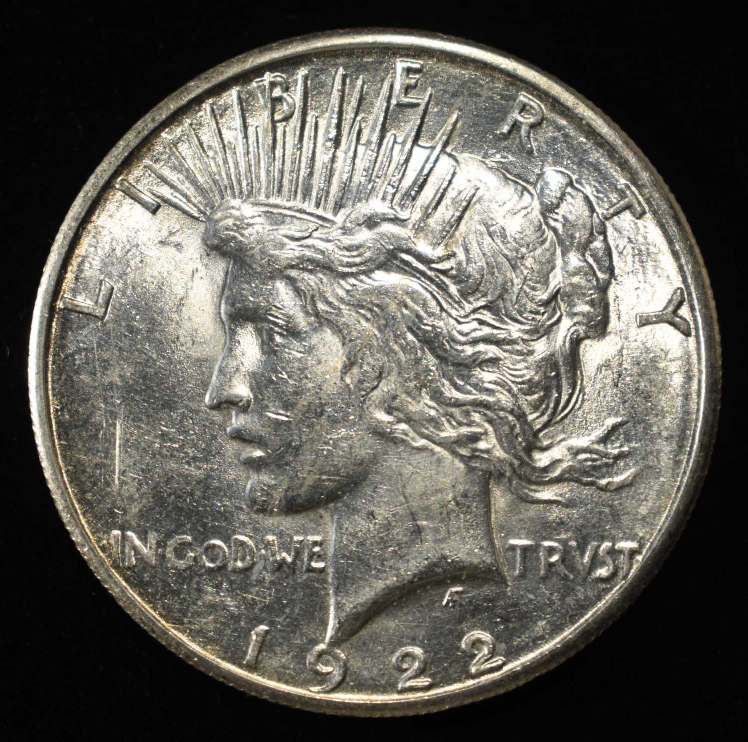 1922-S PEACE DOLLAR AU/BU