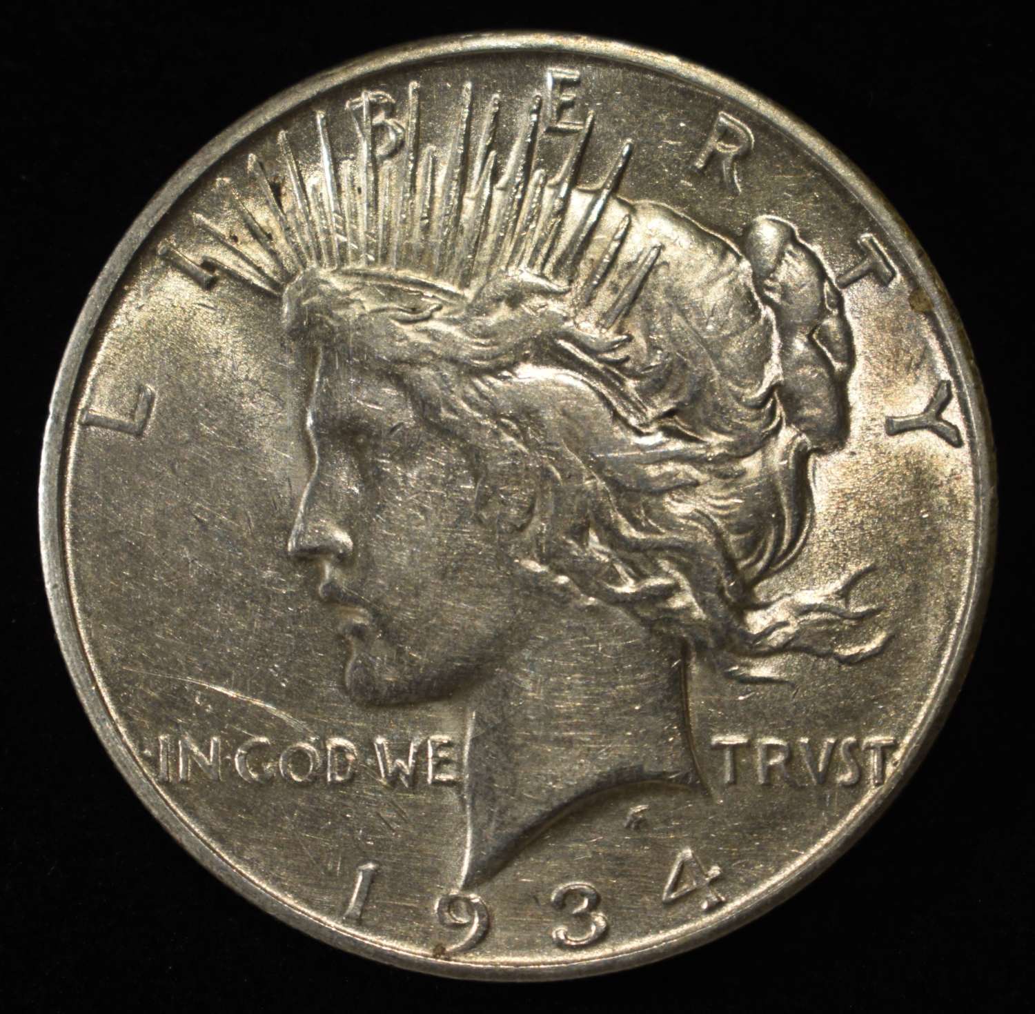 1934-D PEACE DOLLAR AU
