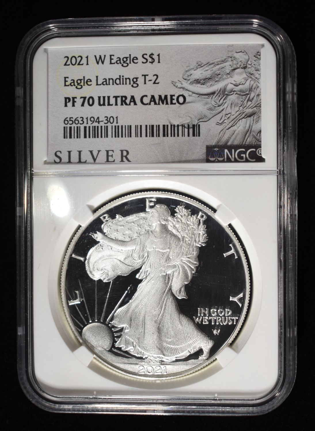 2021-W T-2 PROOF SILVER EAGLE NGC PF-70 ULTRA CAM