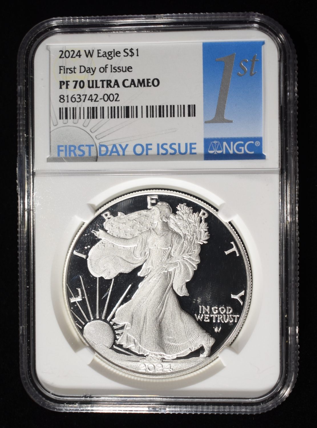 2024 W AMERICAN SILVER EAGLE PF 70 ULTRA CAMEO NGC