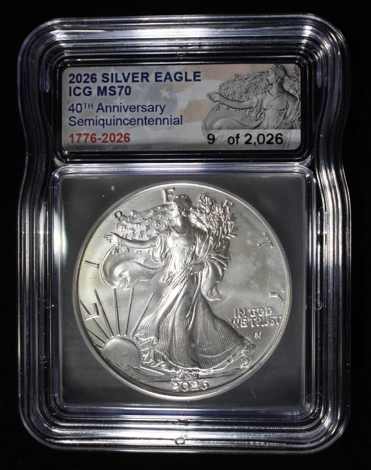 2026 AMERICAN SILVER EAGLE ICG MS70